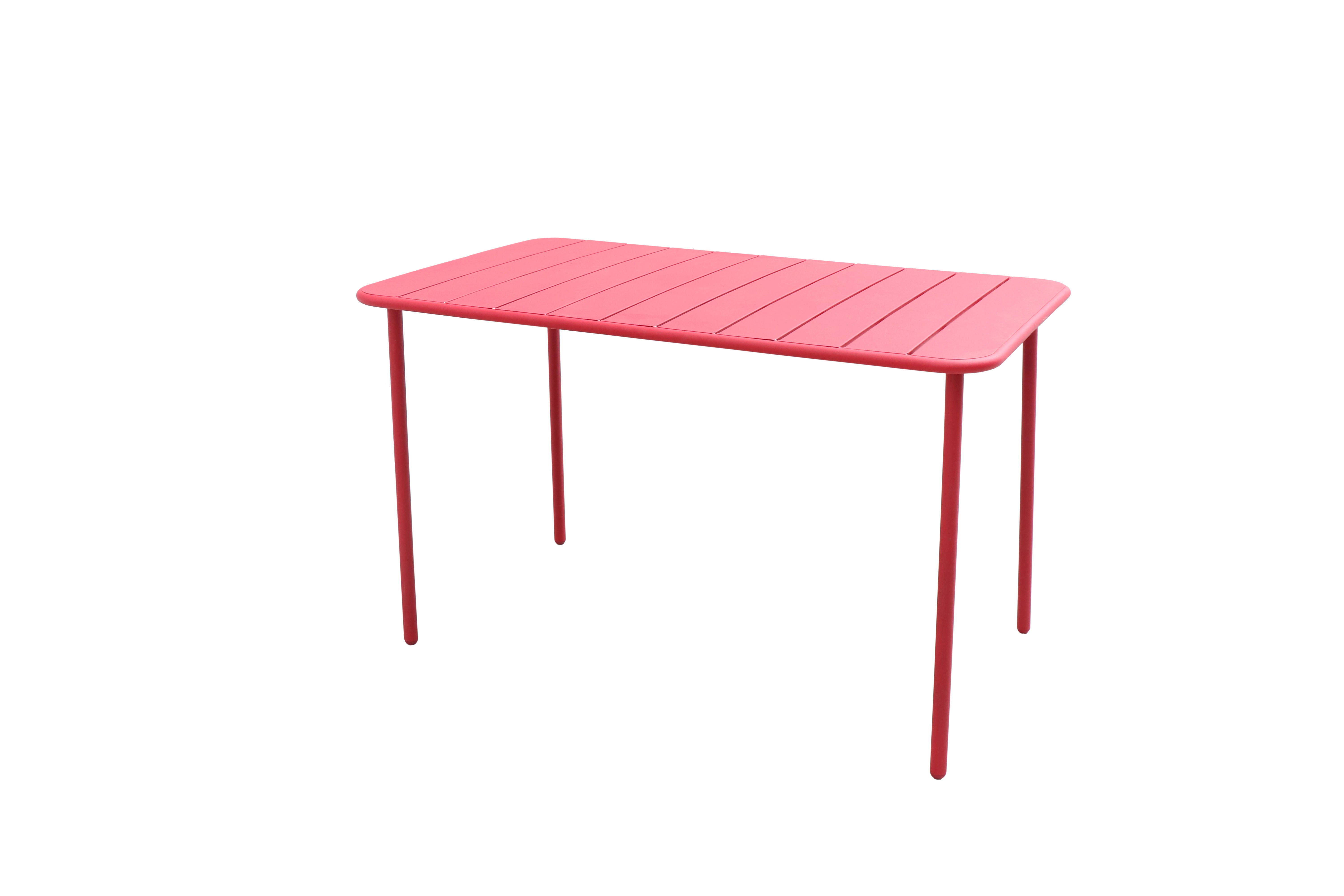 Mesa de balcón de metal naterial café rojo 72x120x70 cm