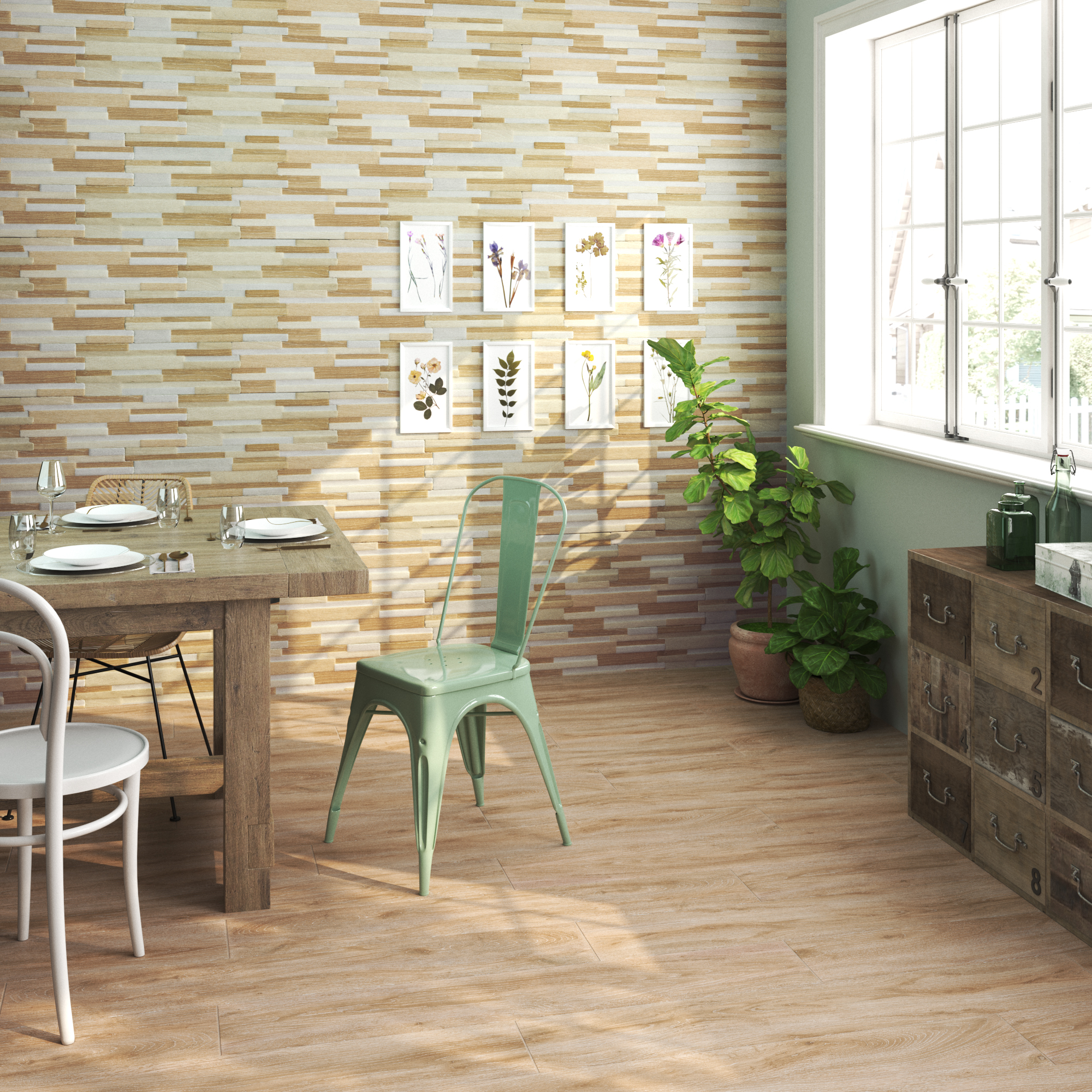 Carrelage sol intérieur effet bois naturel Living l.20 x L.120 cm ARTENS - 5