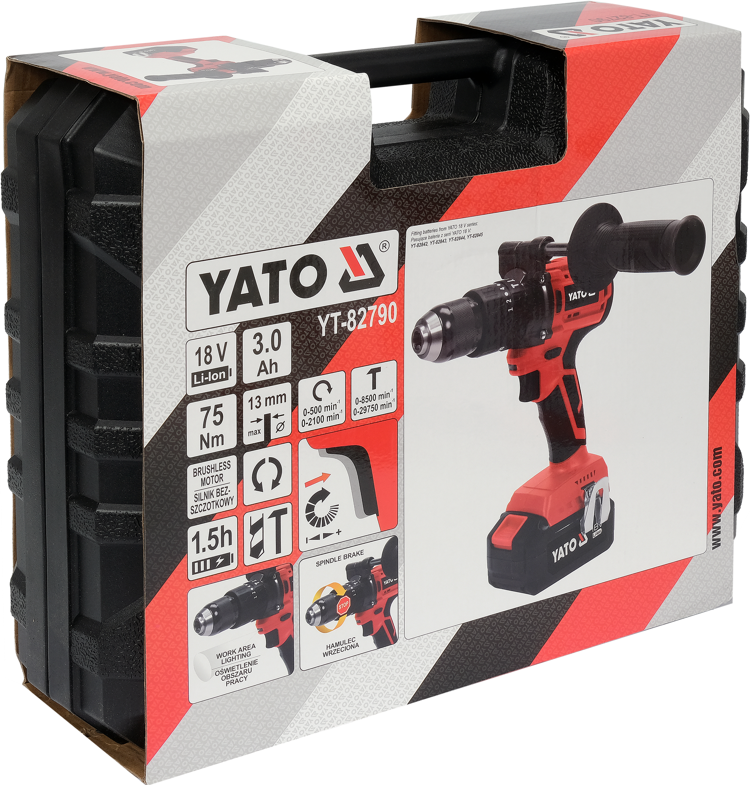Wkrętarka udarowa 18V YT-82790 Yato / 1 x 3,0Ah - 4