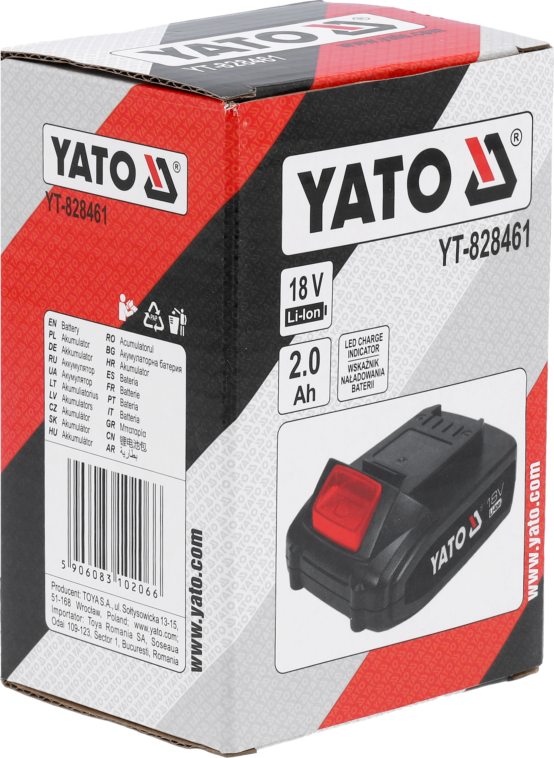 Akumulator 18V 2,0Ah YT-828461 Yato - 4