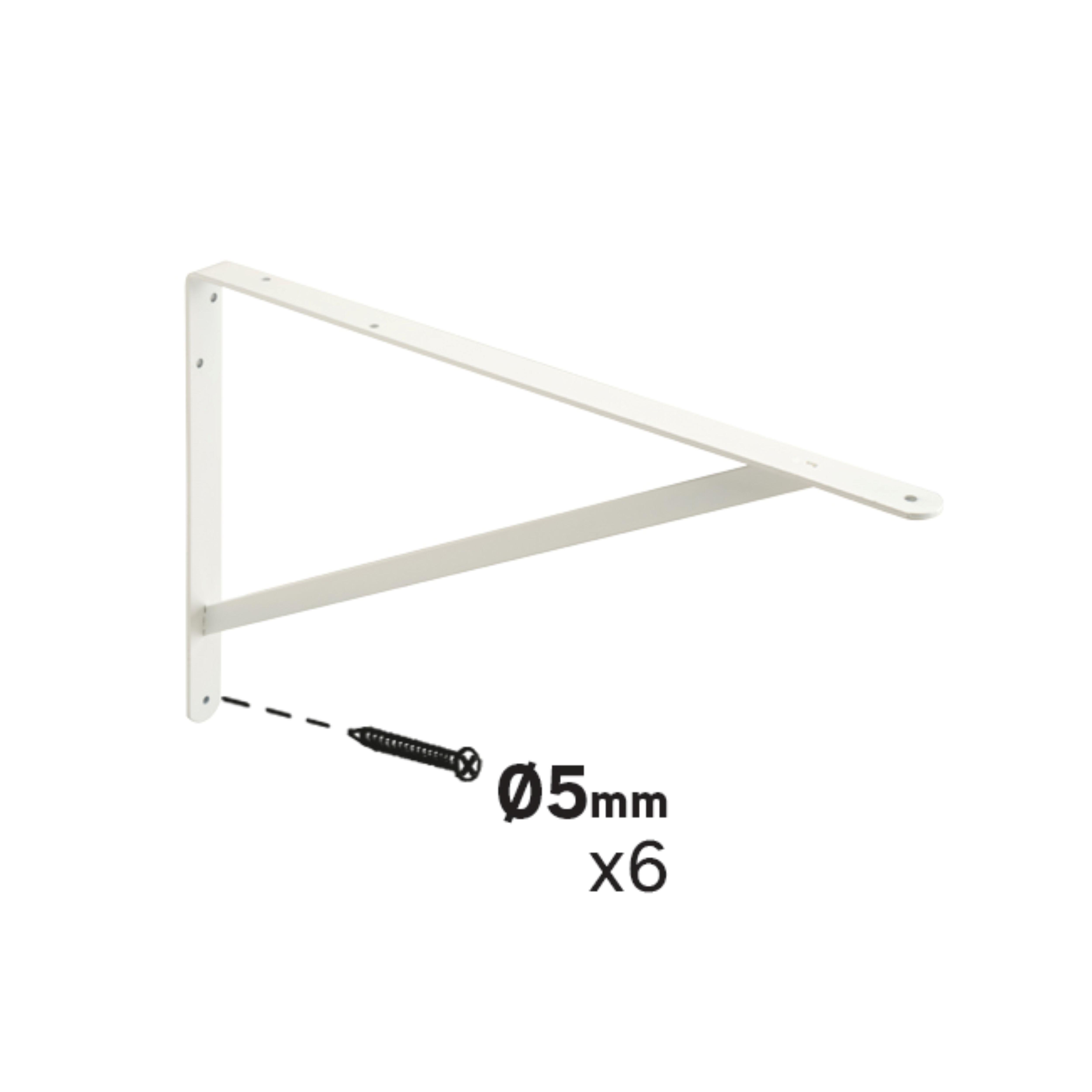 ESCUADRA METALICA PARA BALDA REFORZADA DOLMEN BLANCA 323 X 500  MM - 4