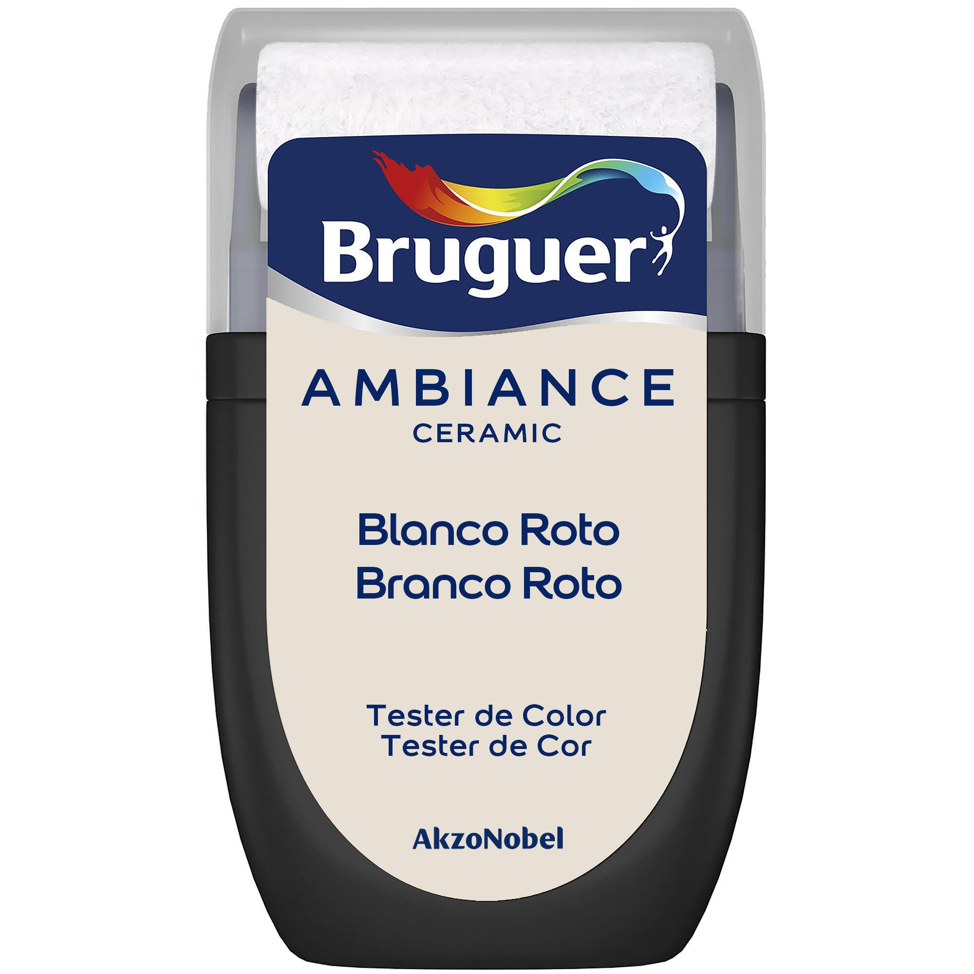 Tester de pintura Ambiance Ceramic BRUGUER color blanco roto mate profundo 30ml para paredes y techos - 2
