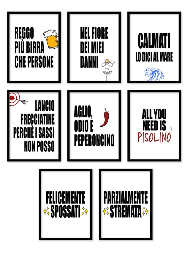 Stampa incorniciata su carta Frasi 2 32.5 x 42.5 cm
