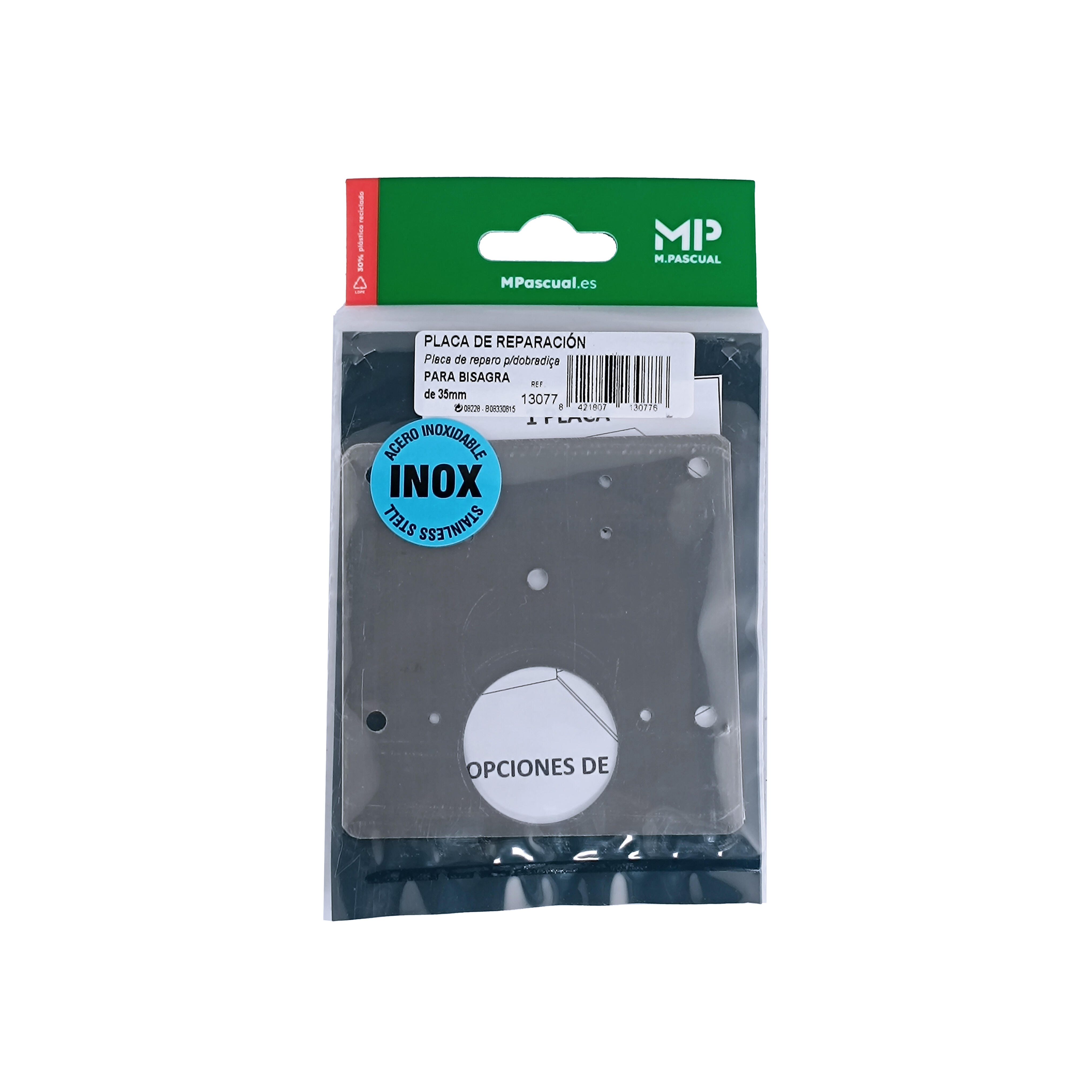 Pletina de acero para base bisagra 35mm - 4