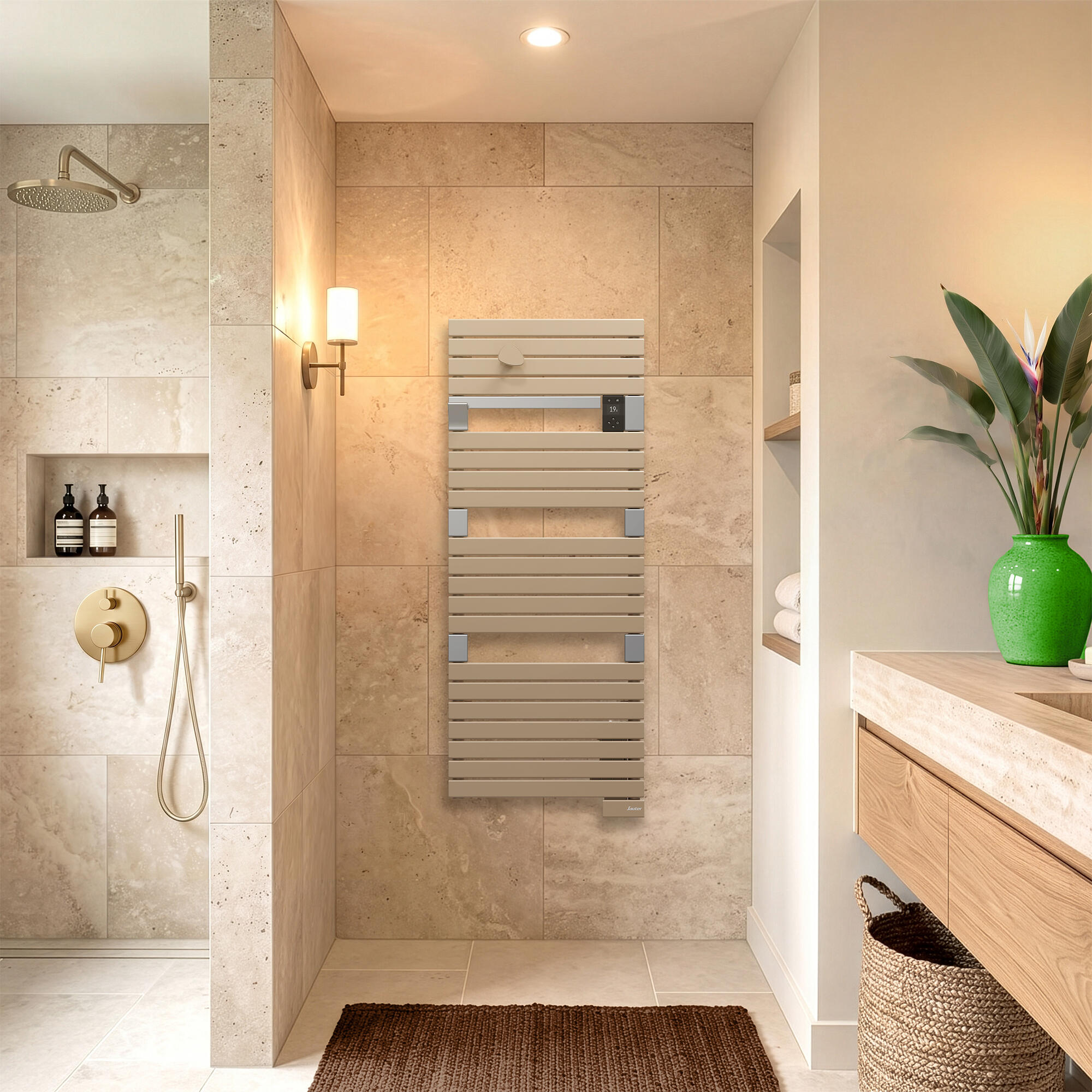 seche serviettes couleur cappucino beige salle de bain beige - 6