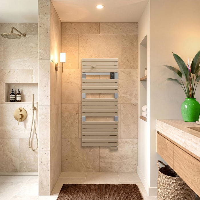 seche serviettes couleur cappucino beige salle de bain beige