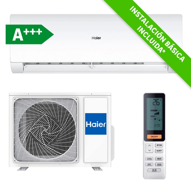 Aire acondicionado split 1x1 HAIER Flexis 35 Wi-Fi 3000 fg Instalación básica incluida