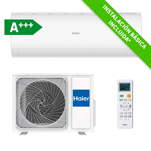 Aire acondicionado split 1x1 HAIER Perla 35 Wi-Fi 3000 fg Instalación básica incluida