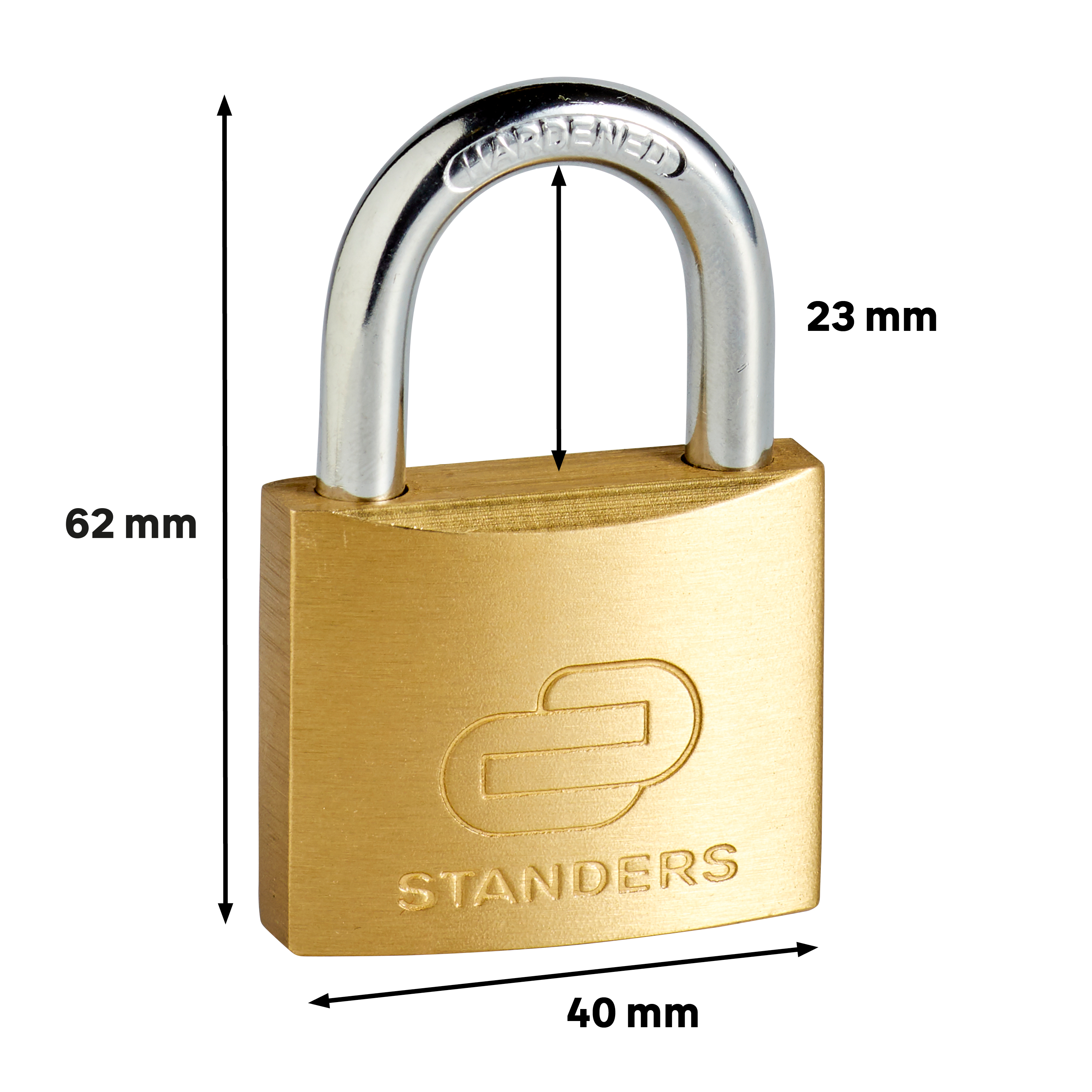Cadenas avec clé STANDERS laiton, l.40 mm - 5