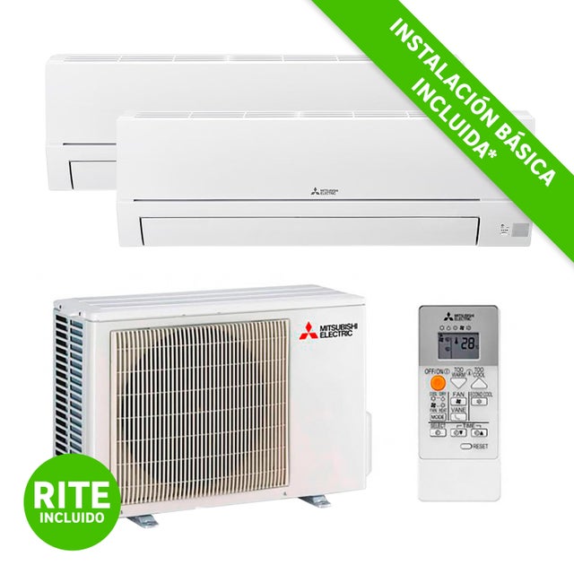 Aire Acondicionado 2X1 MITSUBISHI ELECTRIC MXZ-2H 2x3010fg WIFI Instalación básica incluida