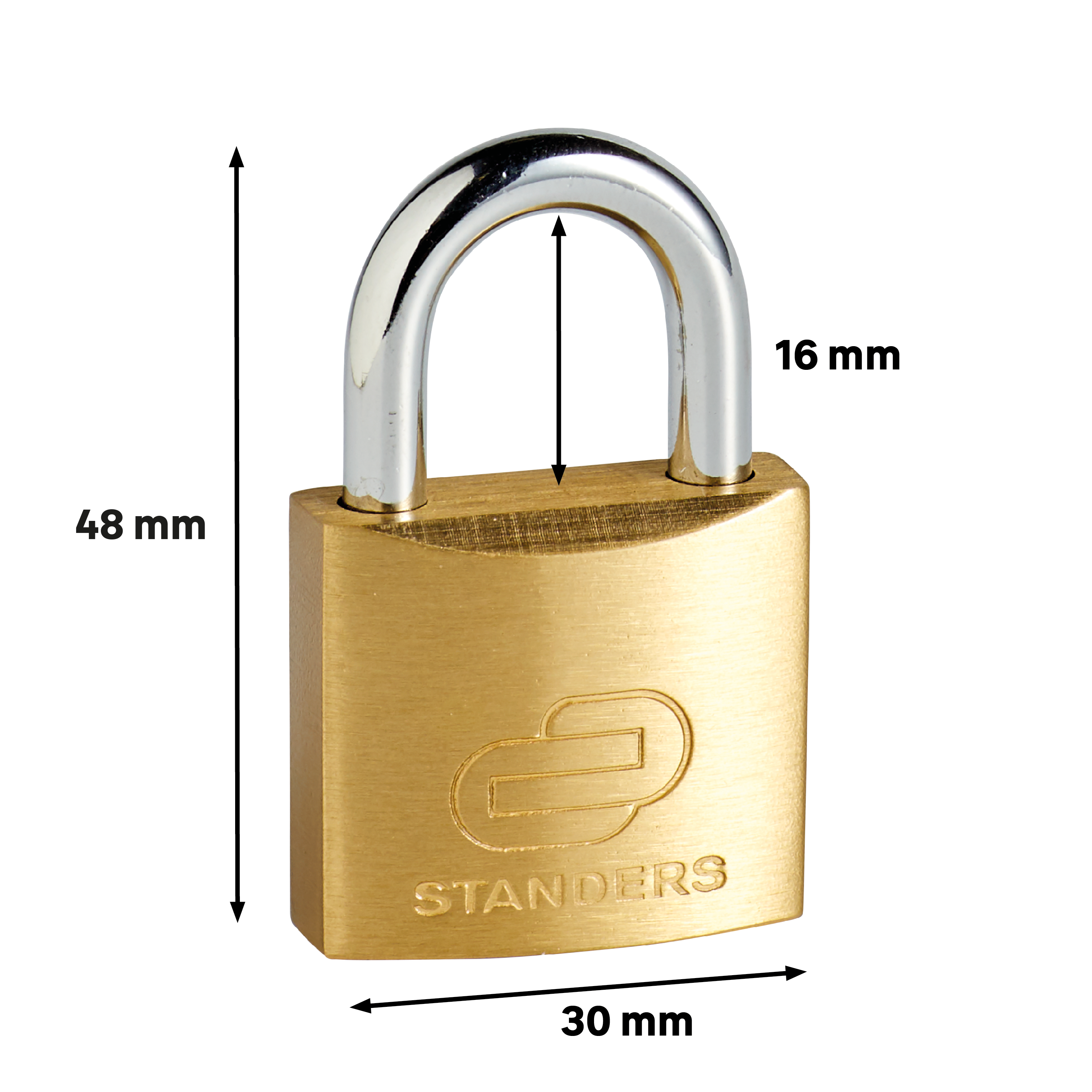Cadenas avec clé STANDERS laiton, l.30 mm - 2
