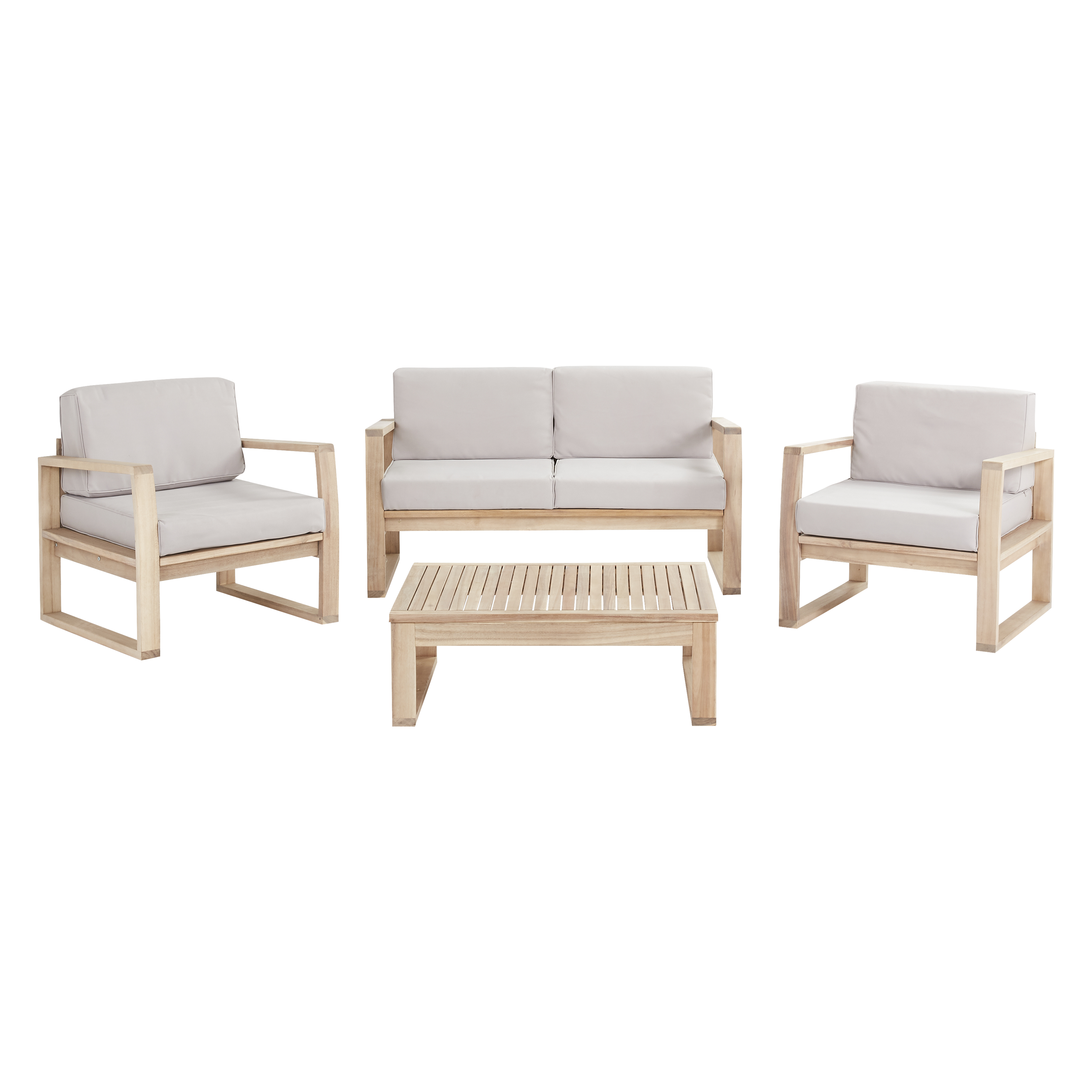 Conjunto jardim relax sofá e mesa Acácia Solaris Naterial - 2