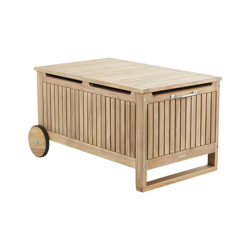 Skrzynia ogrodowa Solis 118 l drewniana na kółkach Naterial