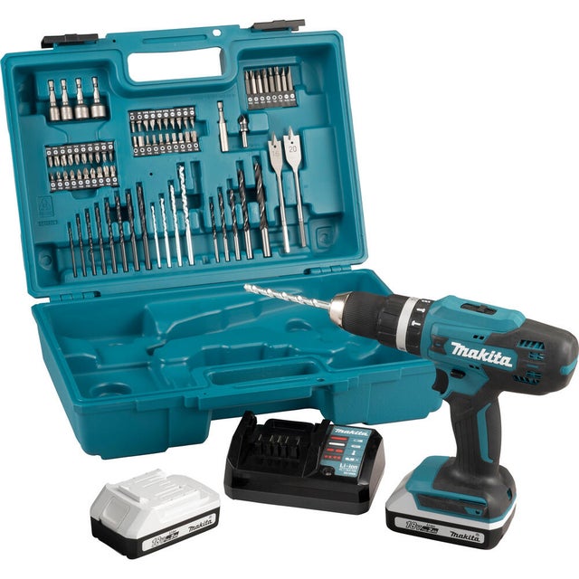 Perceuse sans fil 18 V MAKITA Hp488daex1, 42 Nm + 2 batteries 2Ah