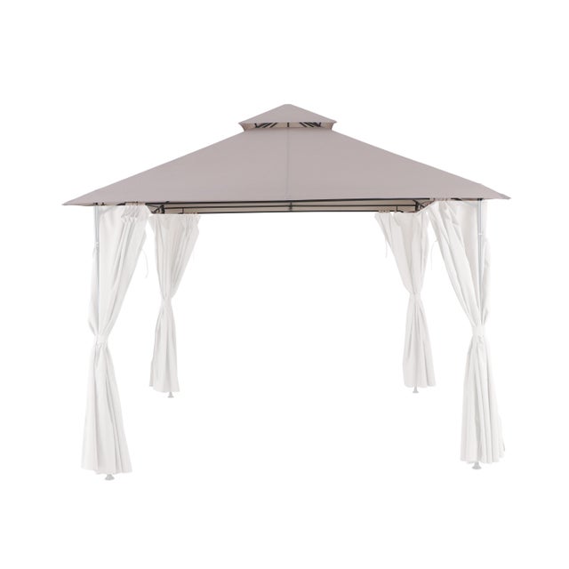 Toldo pérgola Oxis de poliéster beige  de 295x295 cm