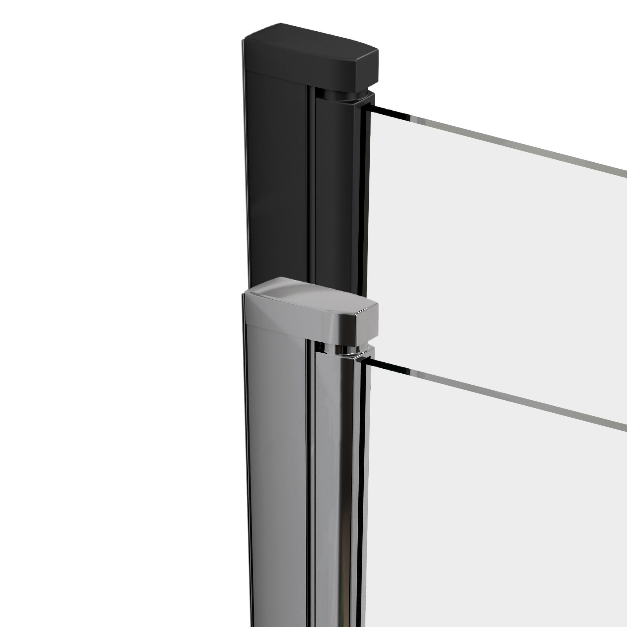 Porta doccia battente Remix, L 67.5-71.5 cm x H 195 cm x SP 8 mm, profilo cromo - 11