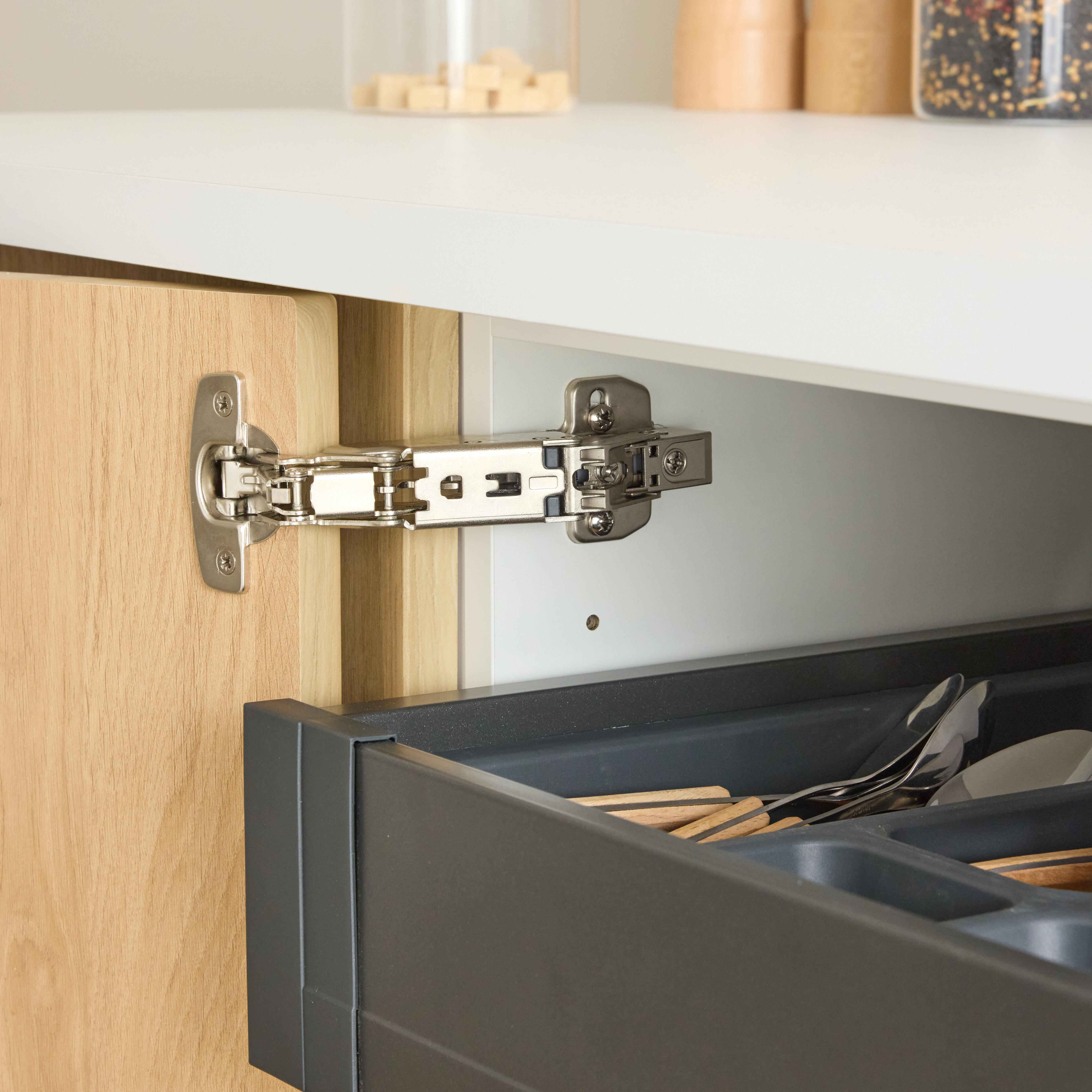 Cerniera ammortizzata e reversibile per anta STANDERS,  apertura 165° in acciaio 57.9 X66.8 mm, 2 pezzi - 5
