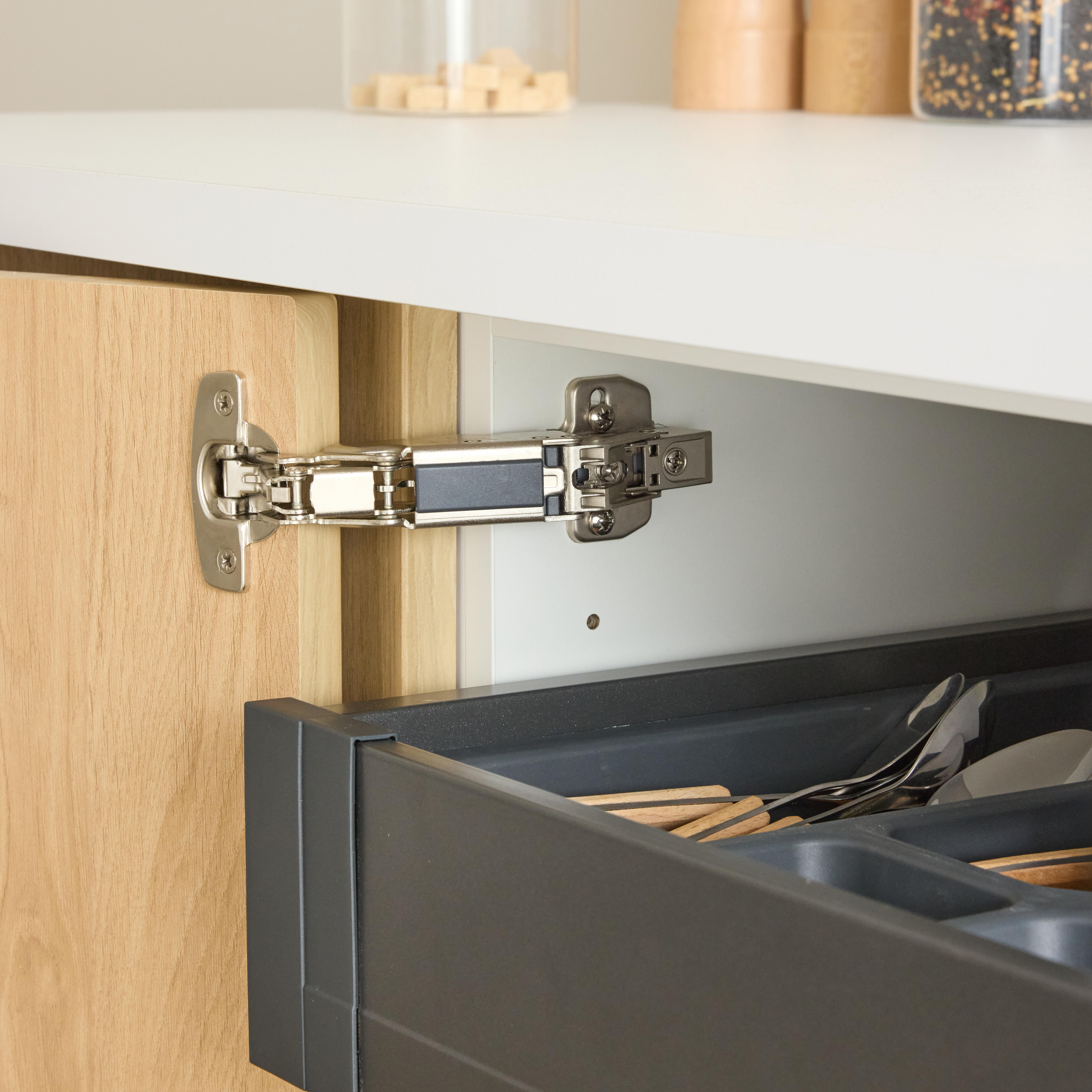Cerniera ammortizzata e reversibile per anta STANDERS,  apertura 165° in acciaio 57.9 X66.8 mm, 2 pezzi - 4
