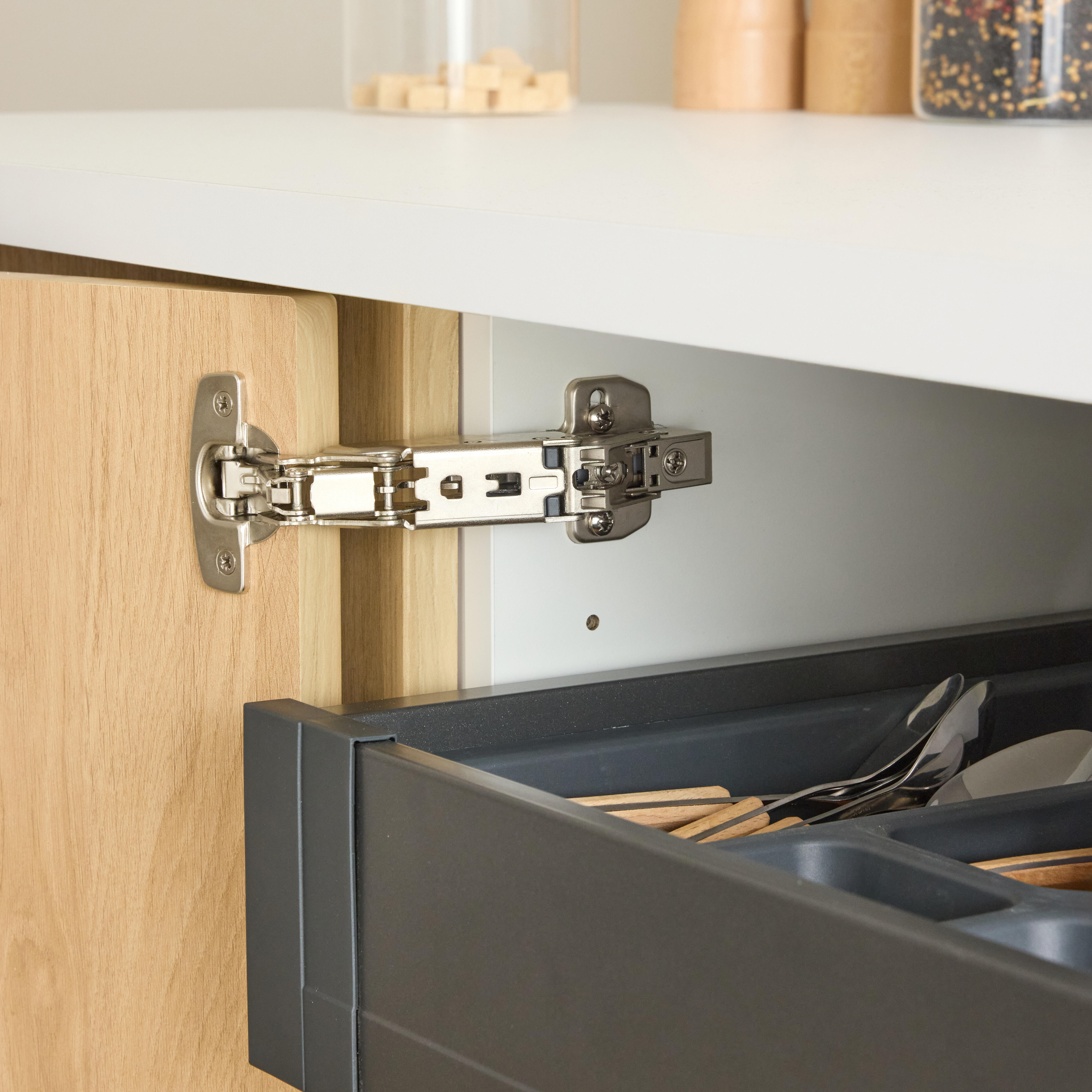 Cerniera ammortizzata e reversibile per anta STANDERS,  apertura 165° in acciaio 57.9 X66.8 mm, 2 pezzi - 3