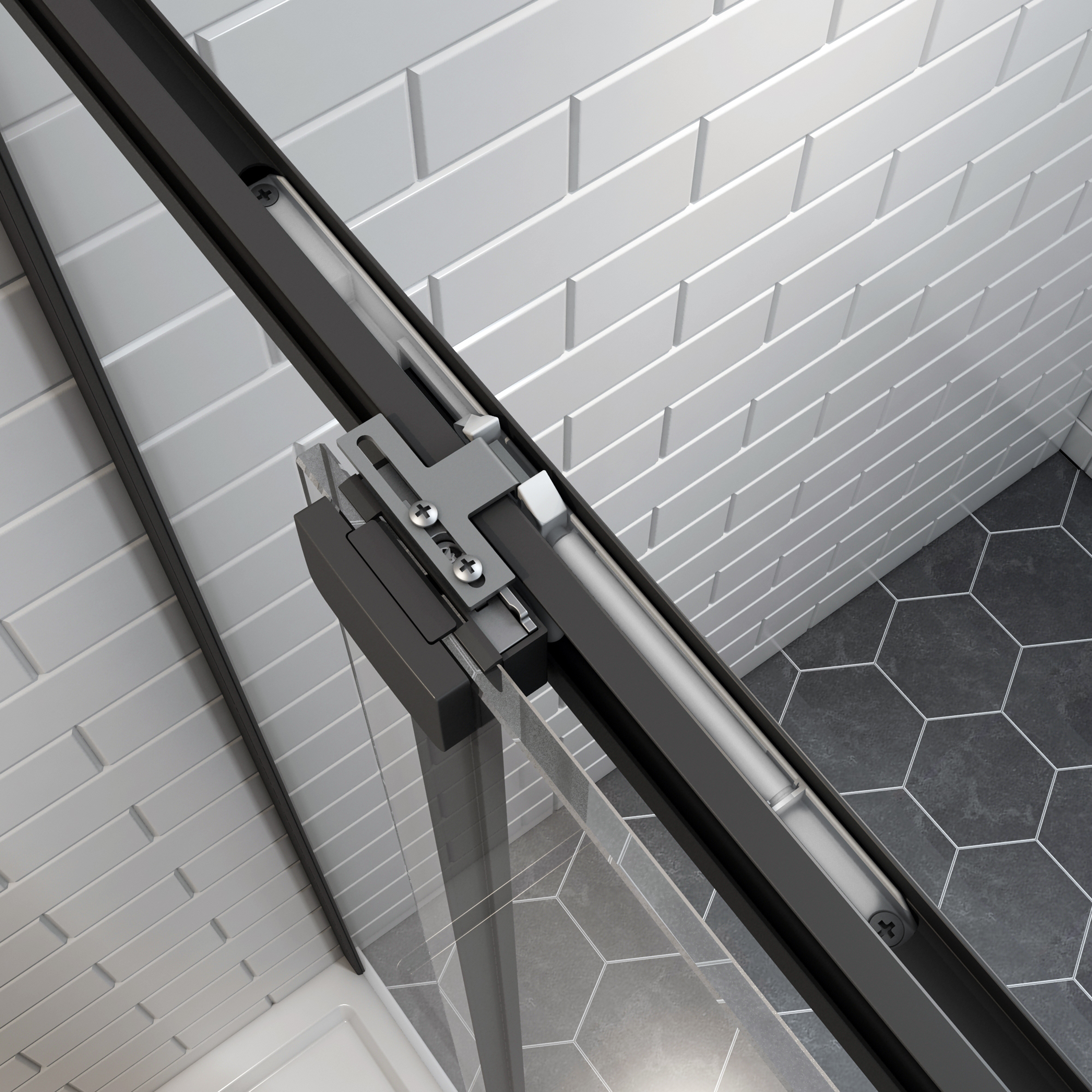 Cabine de duche 80x120x195 cm preto Sensea Remix - 5