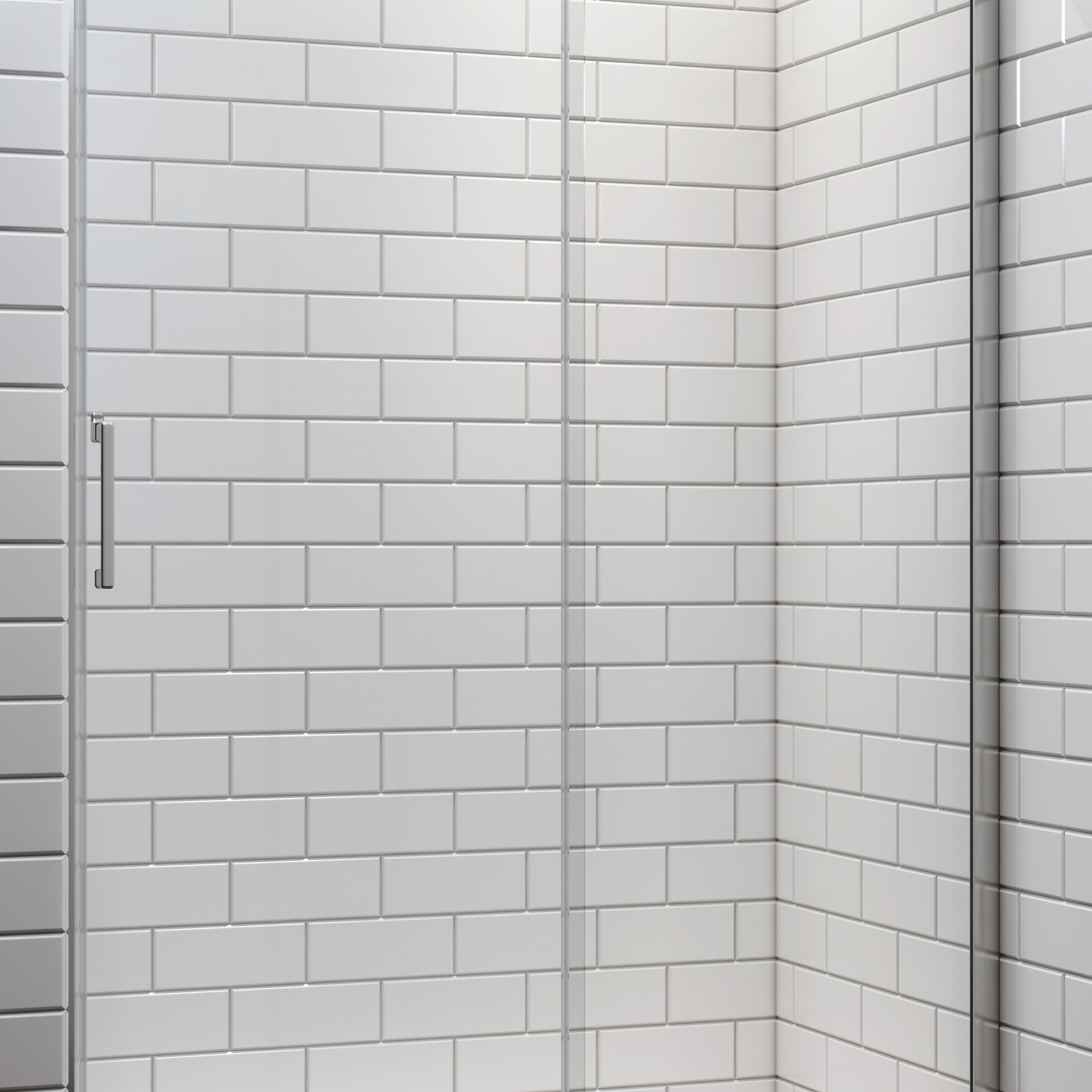 Porta doccia scorrevole Remix, L 136.5-140.5 cm x H 195 cm x SP 8 mm, profilo cromo - 10