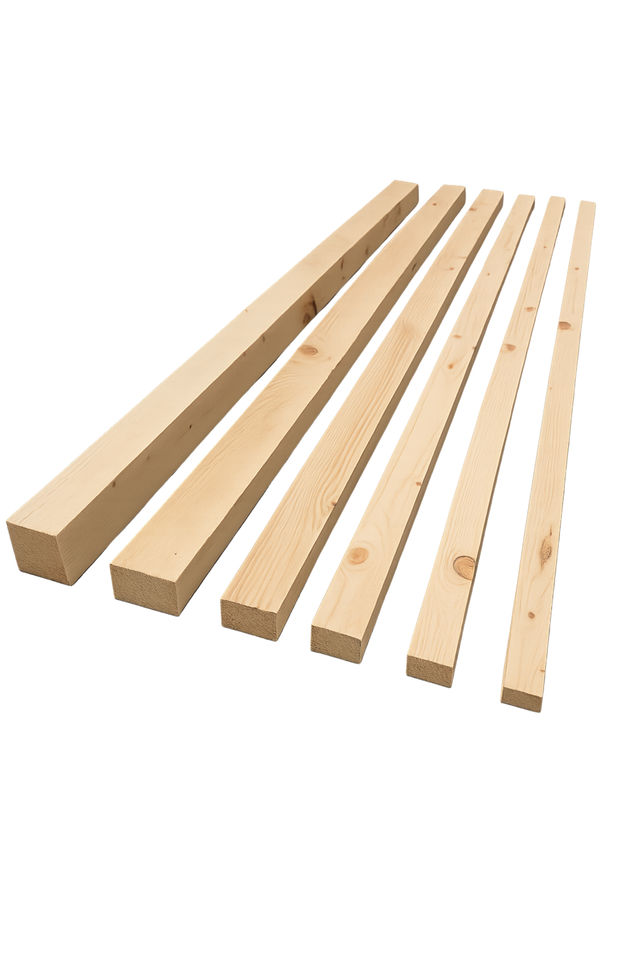 Listón de madera cepillada de abeto natural de 34x67x2400mm