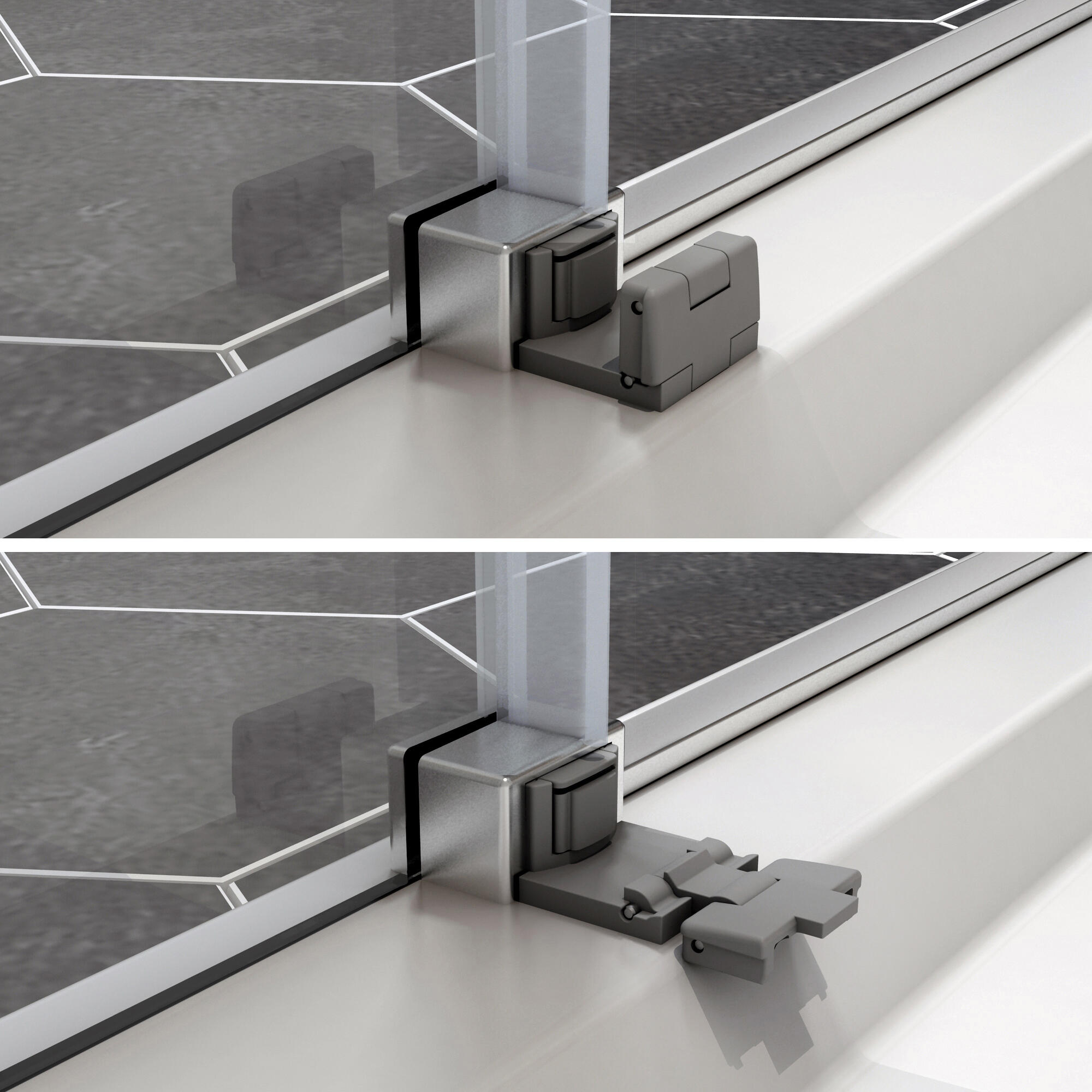 Porta doccia scorrevole Remix, L 136.5-140.5 cm x H 195 cm x SP 8 mm, profilo cromo - 9