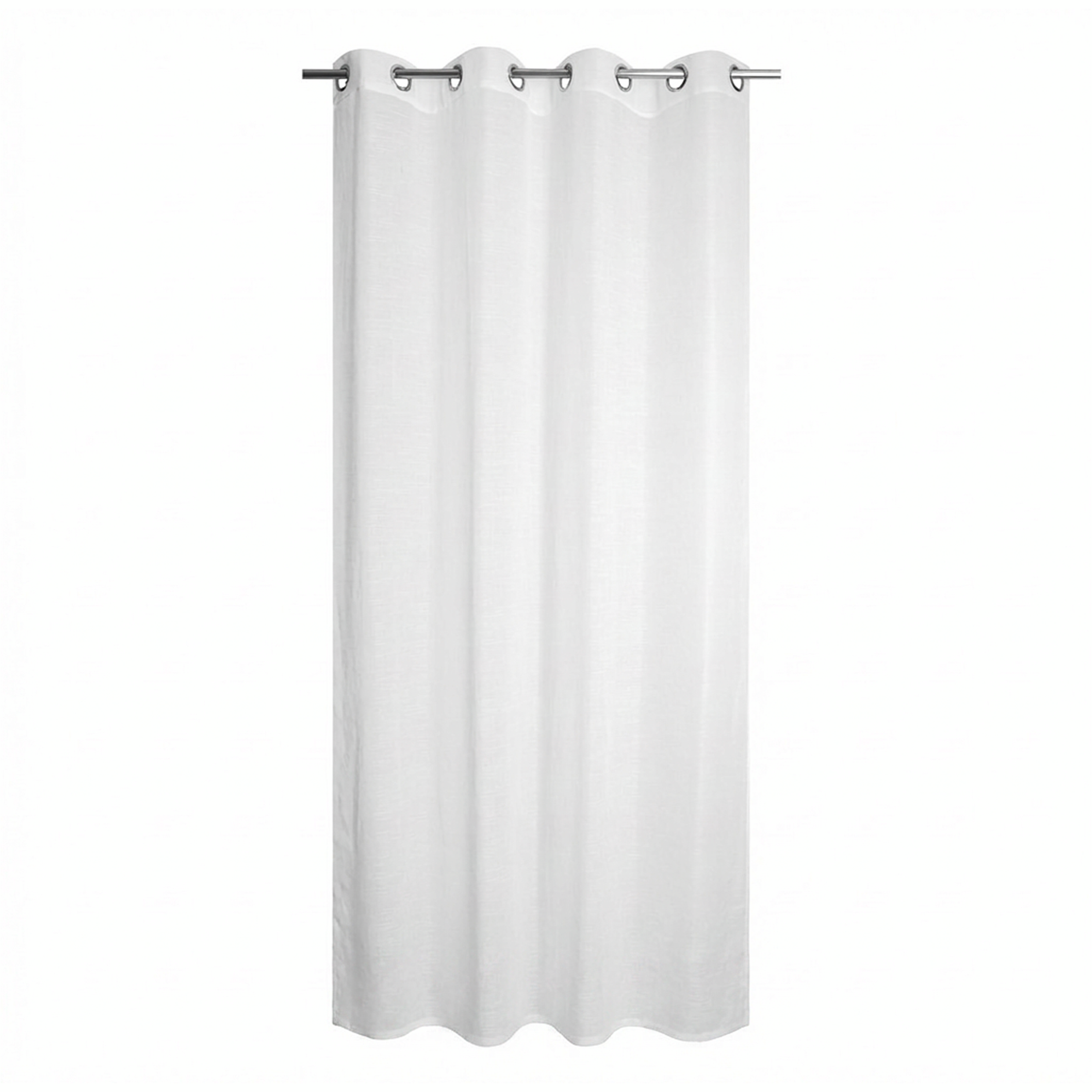 Visillo ollaos Cambria poliéster lino de 200x280cm INSPIRE liso blanco. Incluye cinta termoadhesiva - 6