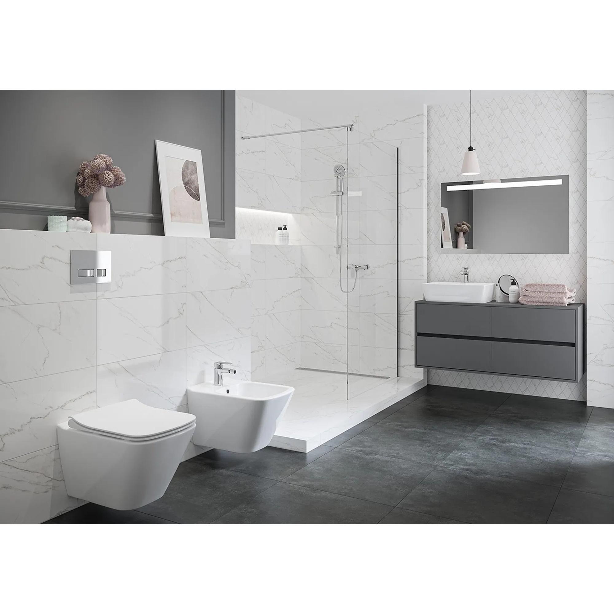 Umywalka nablatowa Cersanit City 50 cm biała - 2