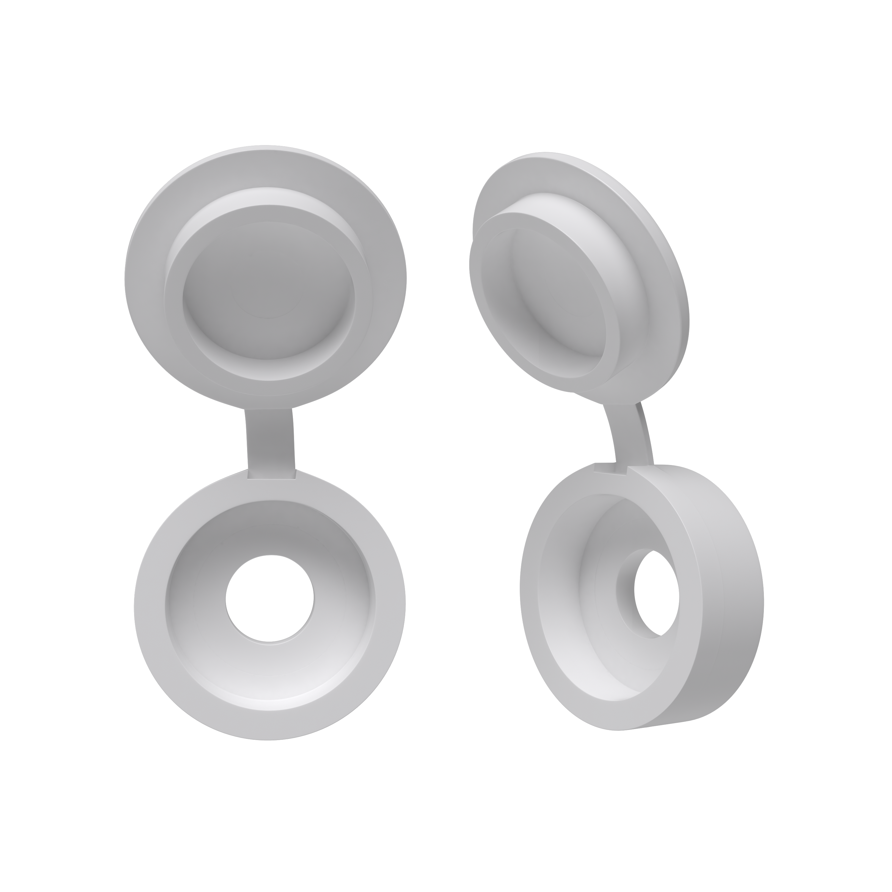 10 tampas para parafusos branco Ø4-4,5 mm Standers - 4