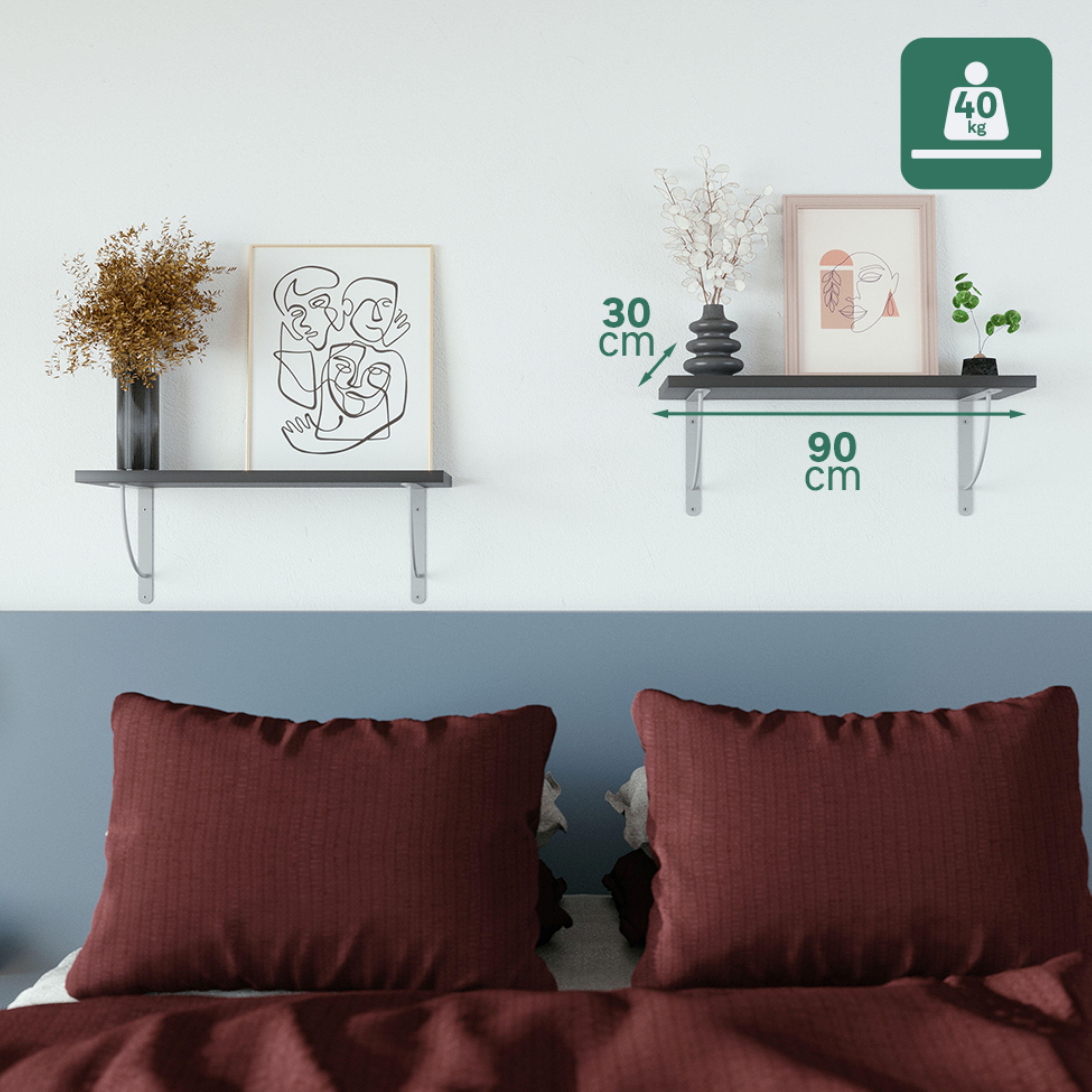 ESCUADRA METALICA PARA BALDA REFORZADA GRIS 230X230X25MM - 3
