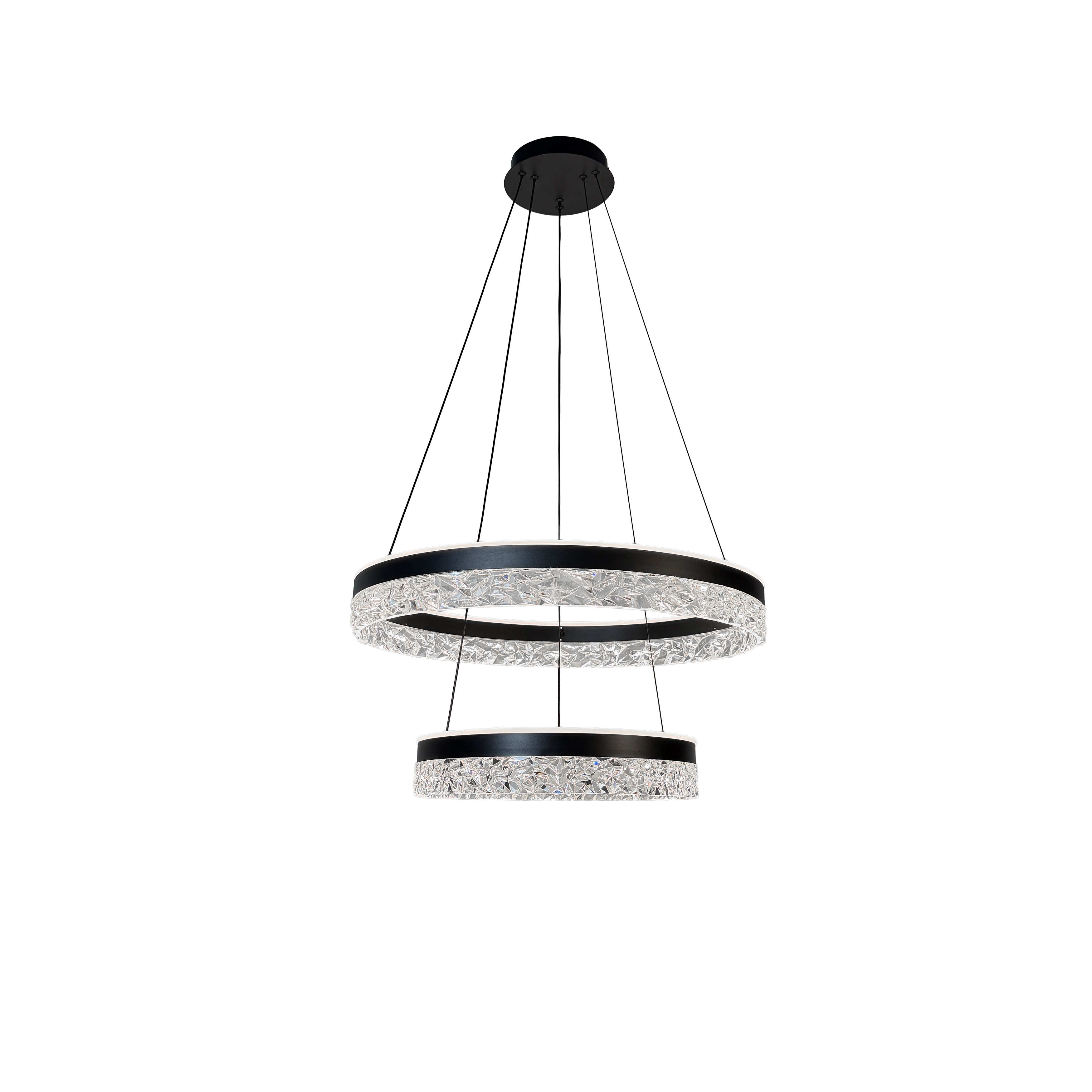 Lampa wisząca Frozi 2900 lm czarna LED Candellux
