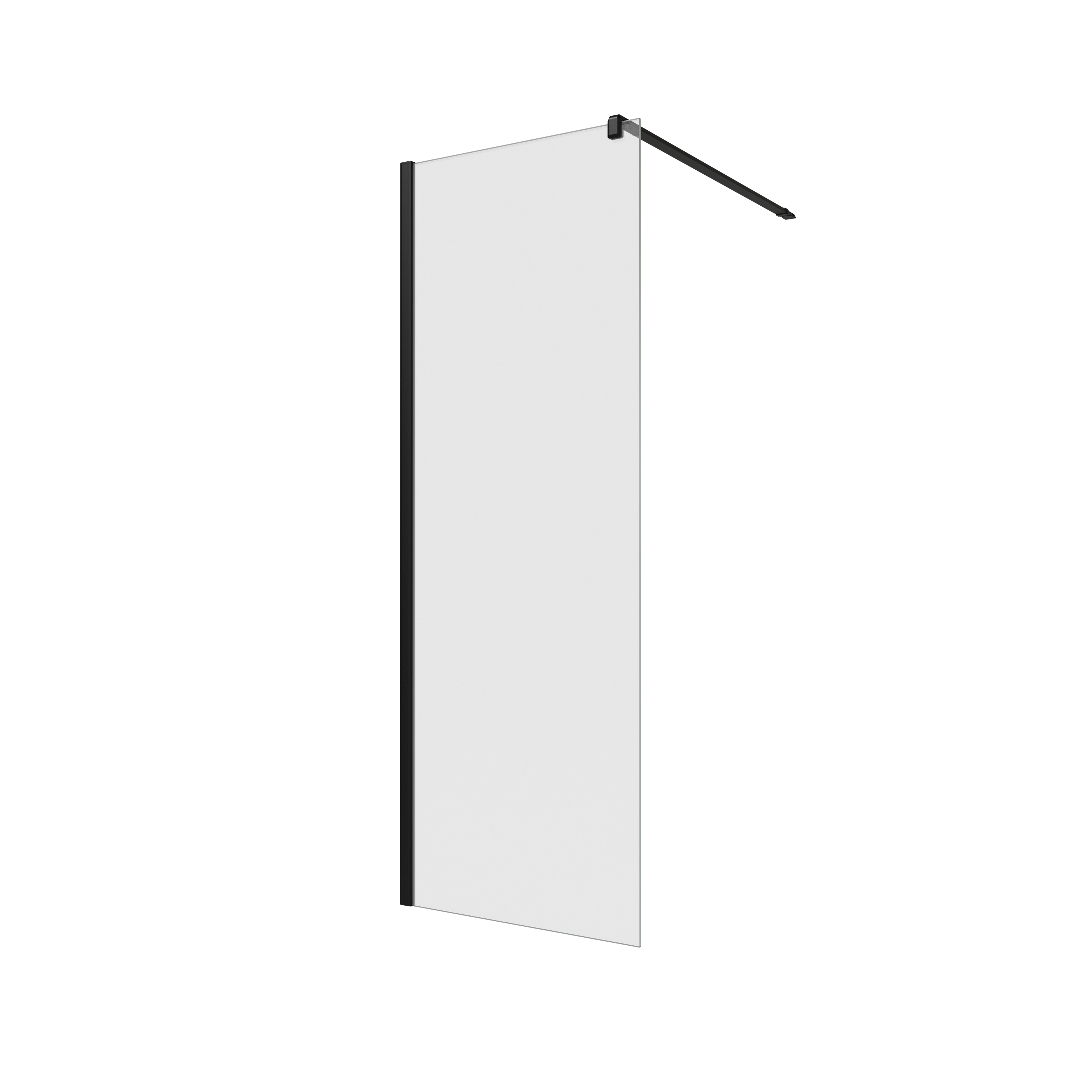 Box doccia walk-in Neo, vetro 8 mm, L 68.6-69.5 cm x H 200 cm, profilo nero - 6