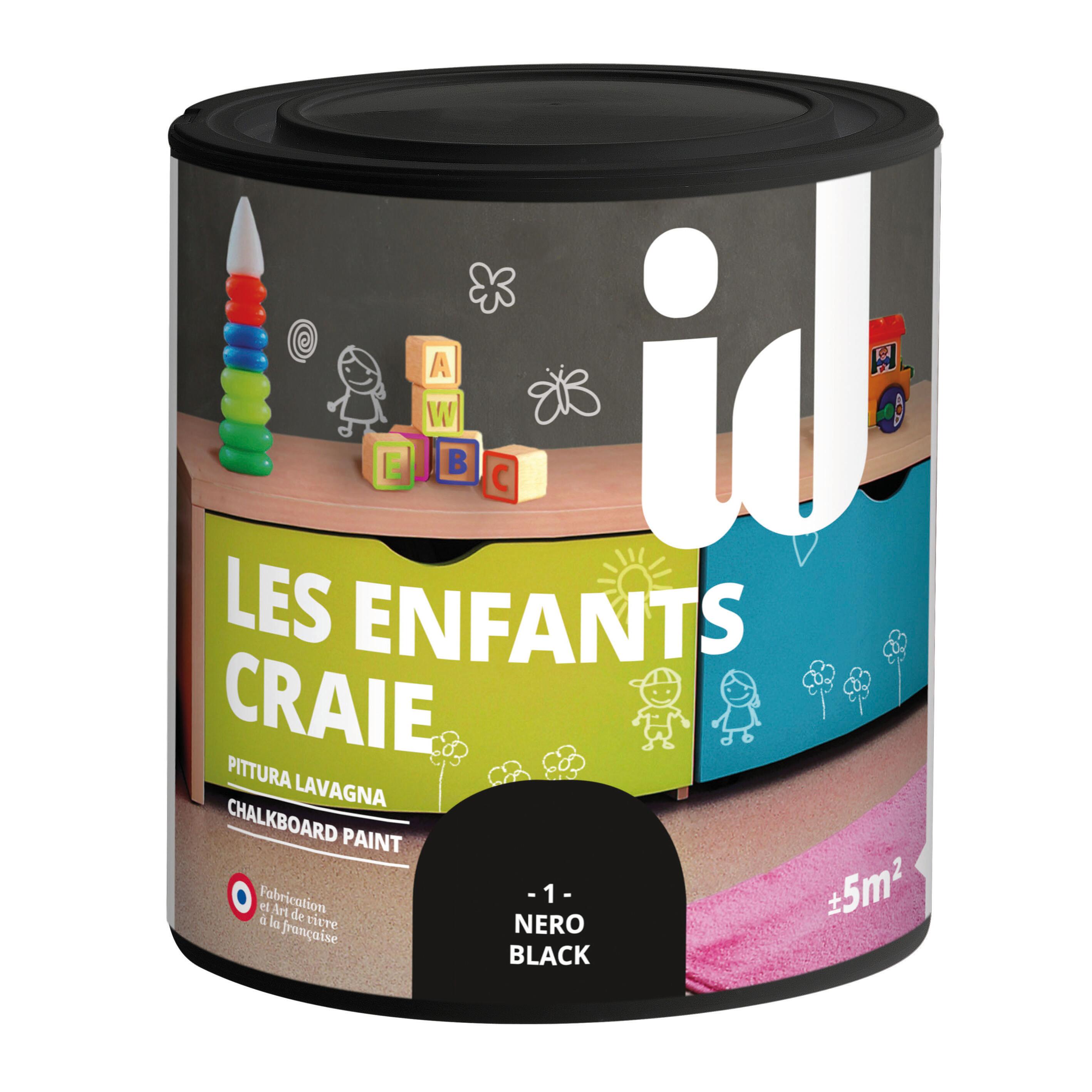 Pittura per interni base acqua lavagna ID nero opaco 0.5 L - 5