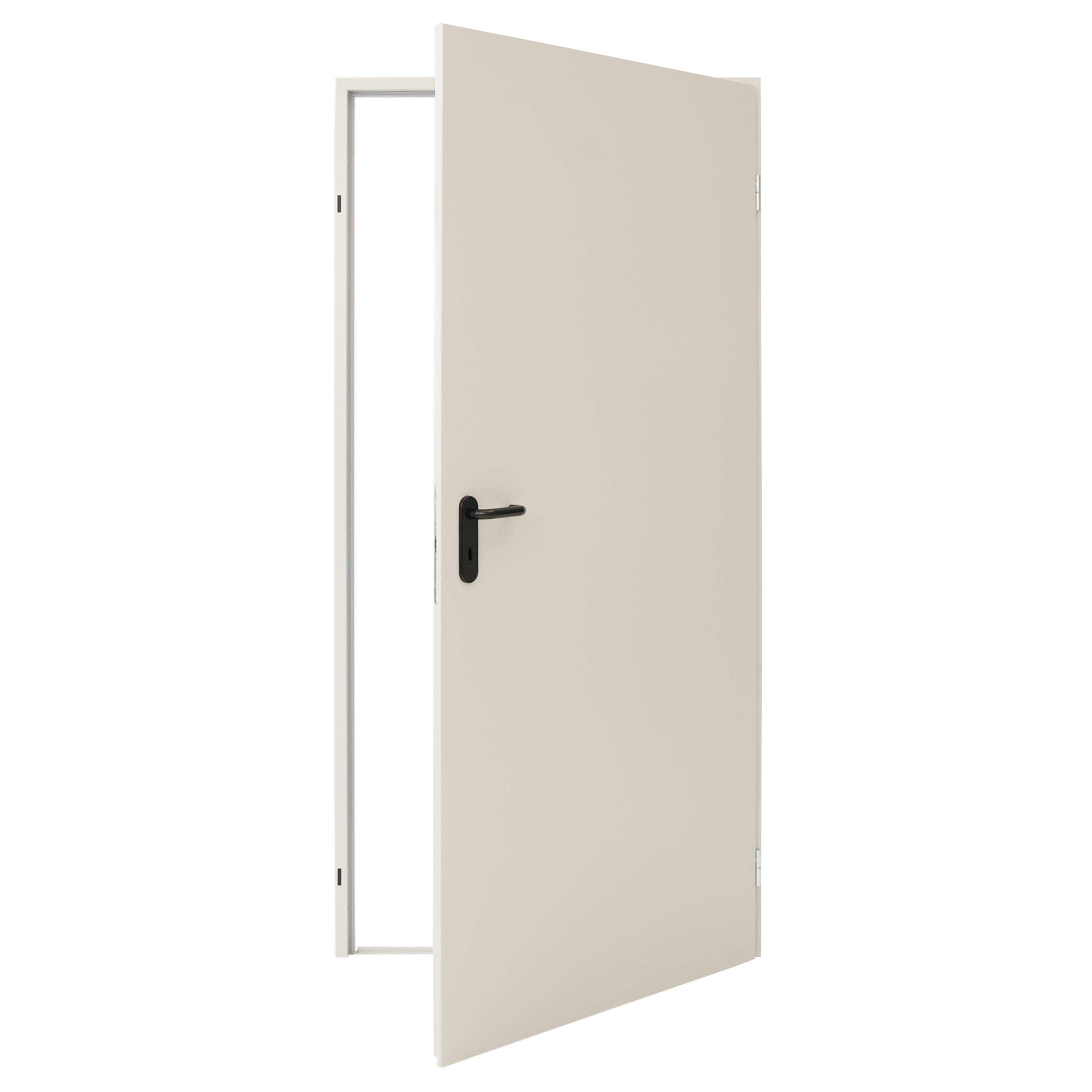 Drzwi techniczne zewnętrzne Zk Iso 80 cm, ocieplone styropianem, RAL 9016 - 5