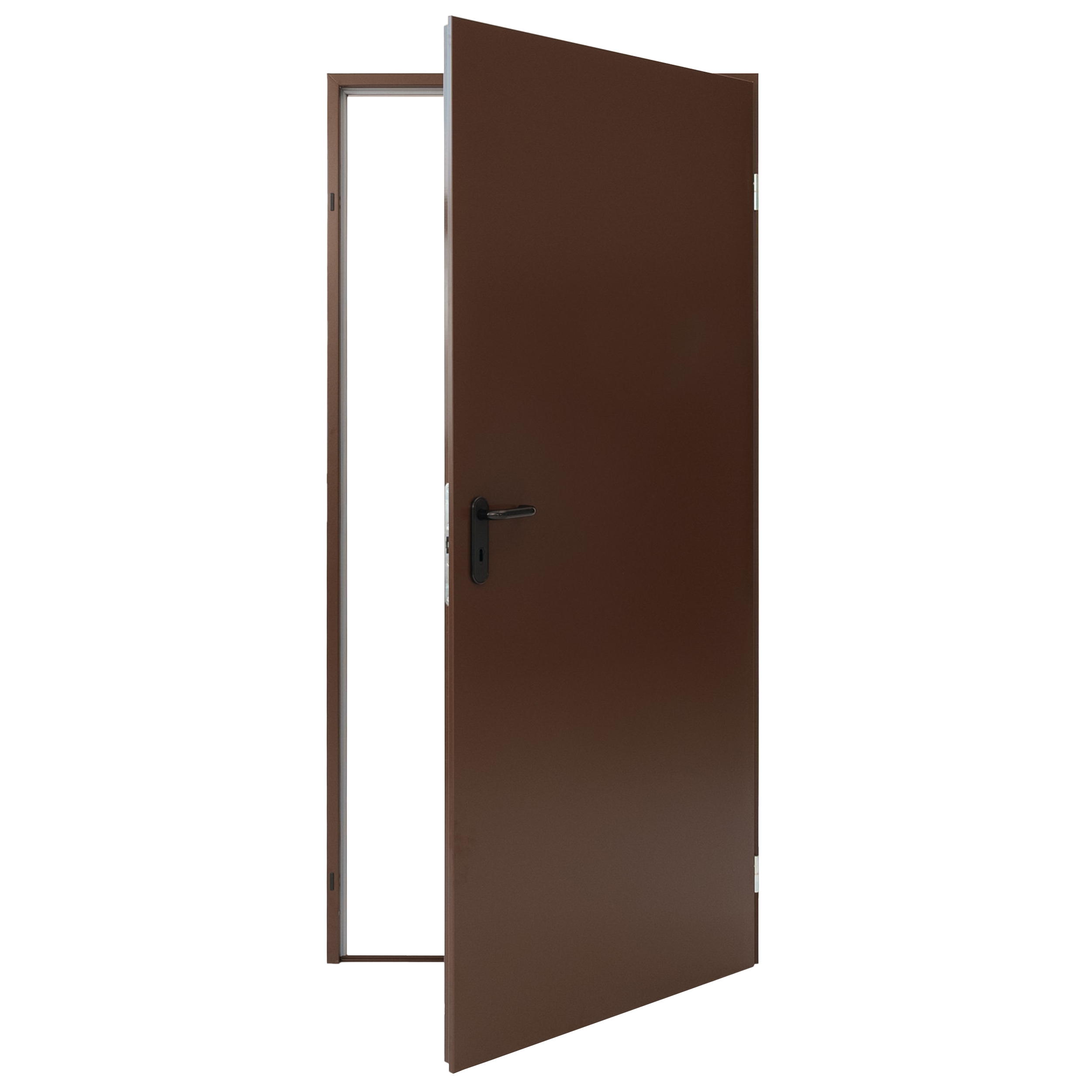 Drzwi techniczne zewnętrzne Zk Iso 90 cm, ocieplone styropianem, RAL 8028 - 5