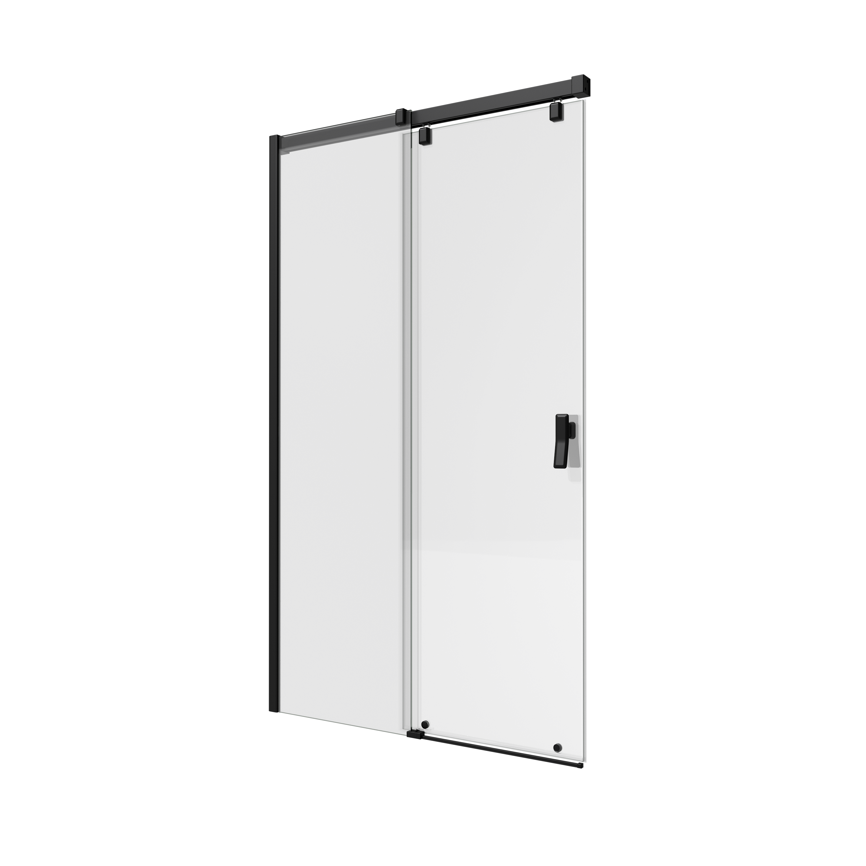 Porta doccia scorrevole Neo, L 116.6-119.6 cm x H 200 cm x SP 8 mm, profilo nero - 6
