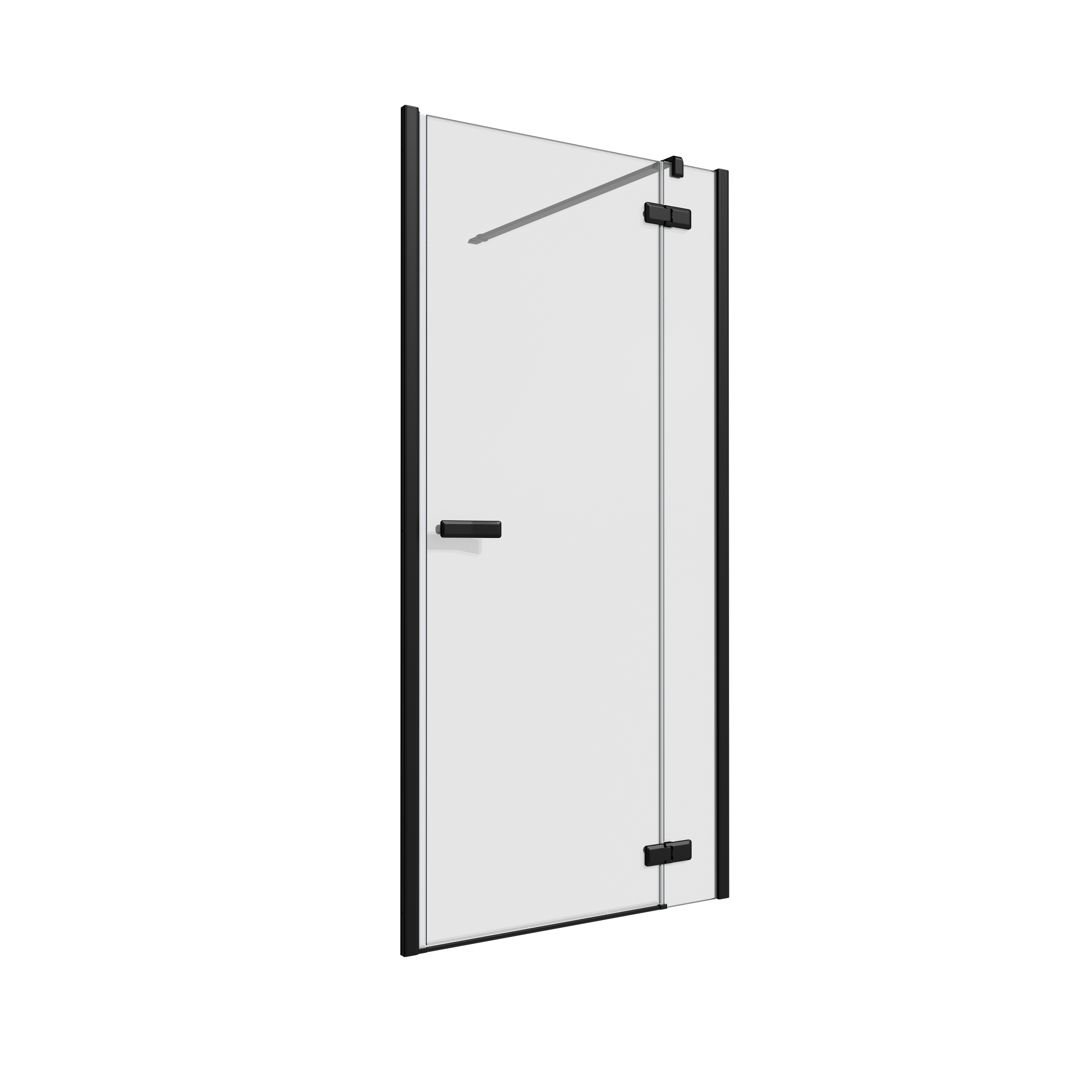 Porta doccia battente Neo, L 97.6-100.5 cm x H 200 cm x SP 8 mm, profilo nero - 5