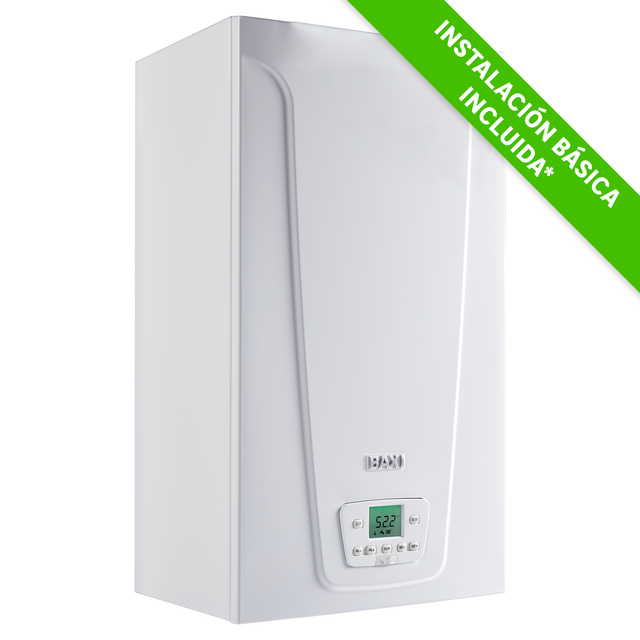 Caldera de condensación gas natural BAXI Neodens Plus 28kw Instalación básica incluida