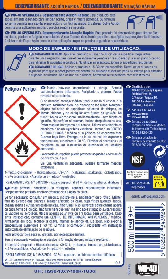 Desengordurante WD-40 500ML - 9