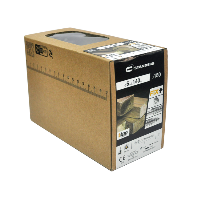 150 vis acier tête fraisée ttap® STANDERS, Ø6 x L.140 mm