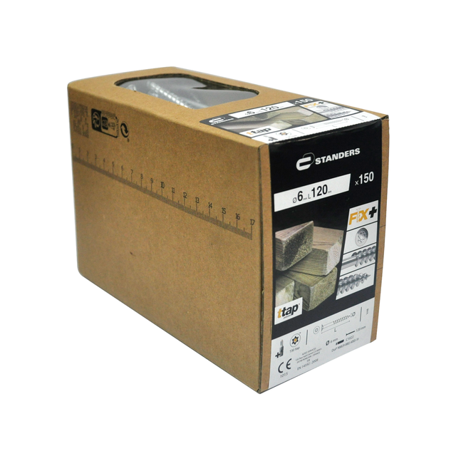 150 vis acier tête fraisée ttap® STANDERS, Ø6 x L.120 mm