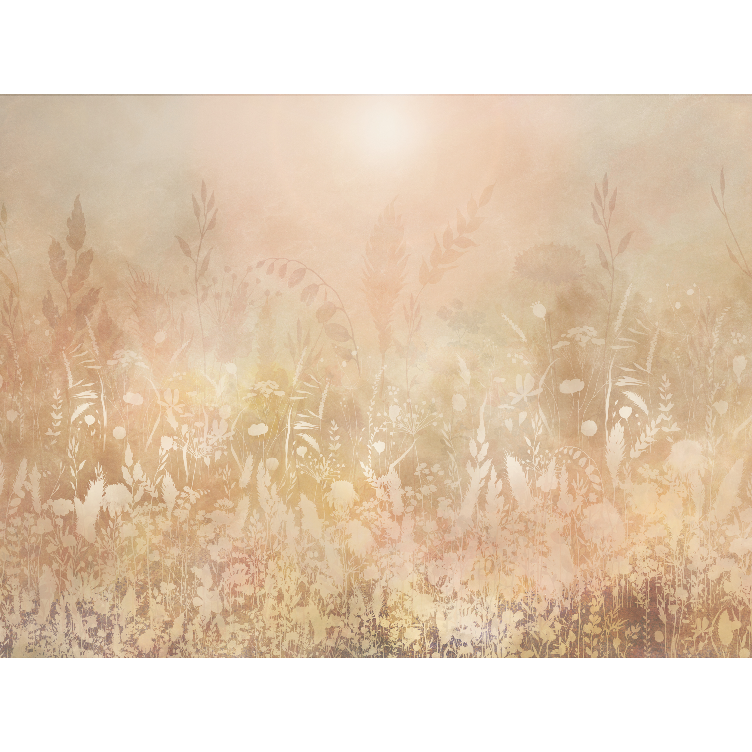 Mural Ginger Trawy Boho 400 x 280 cm struktura płótna