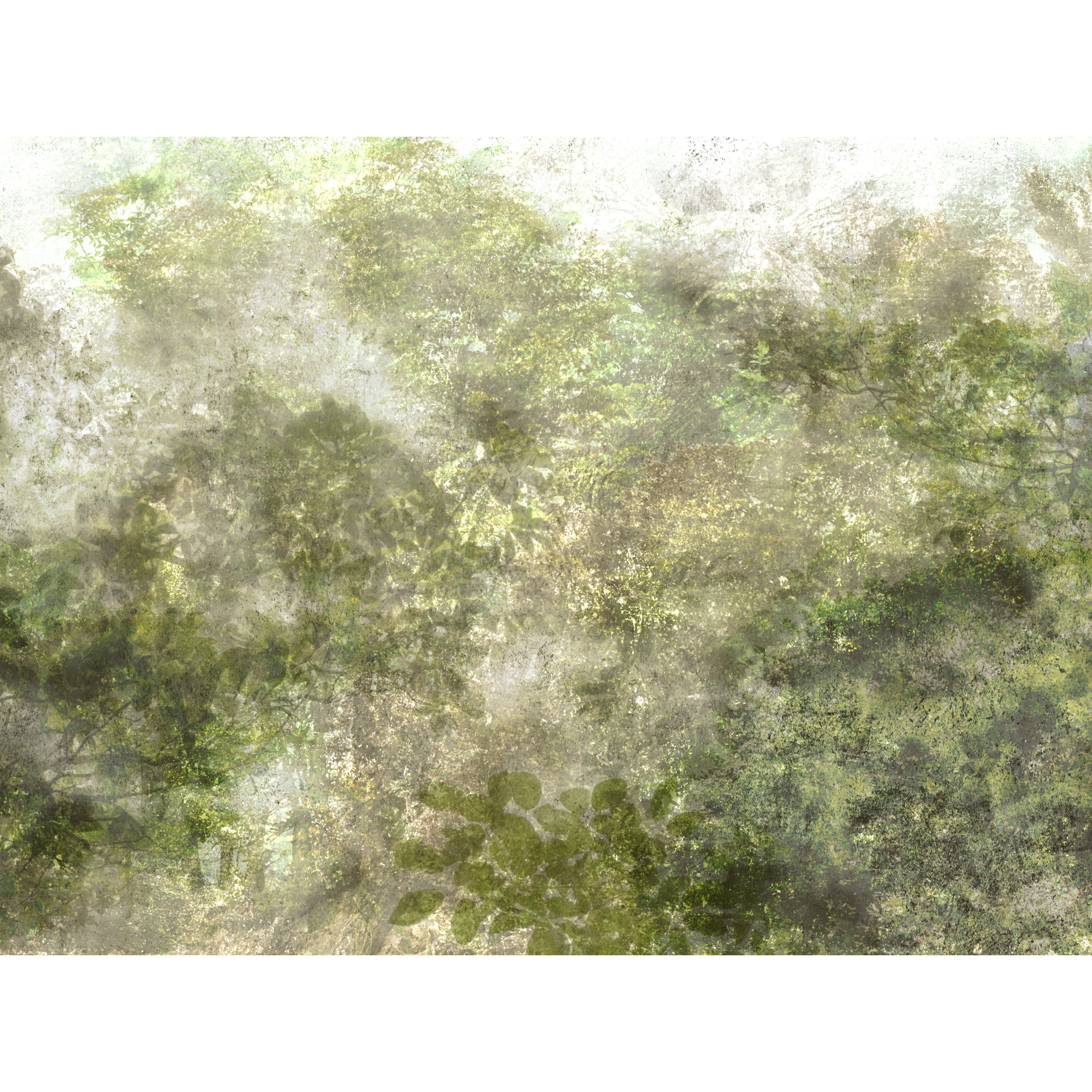 Mural Grove zieleń lasu 400 x 280 cm delikatna struktura