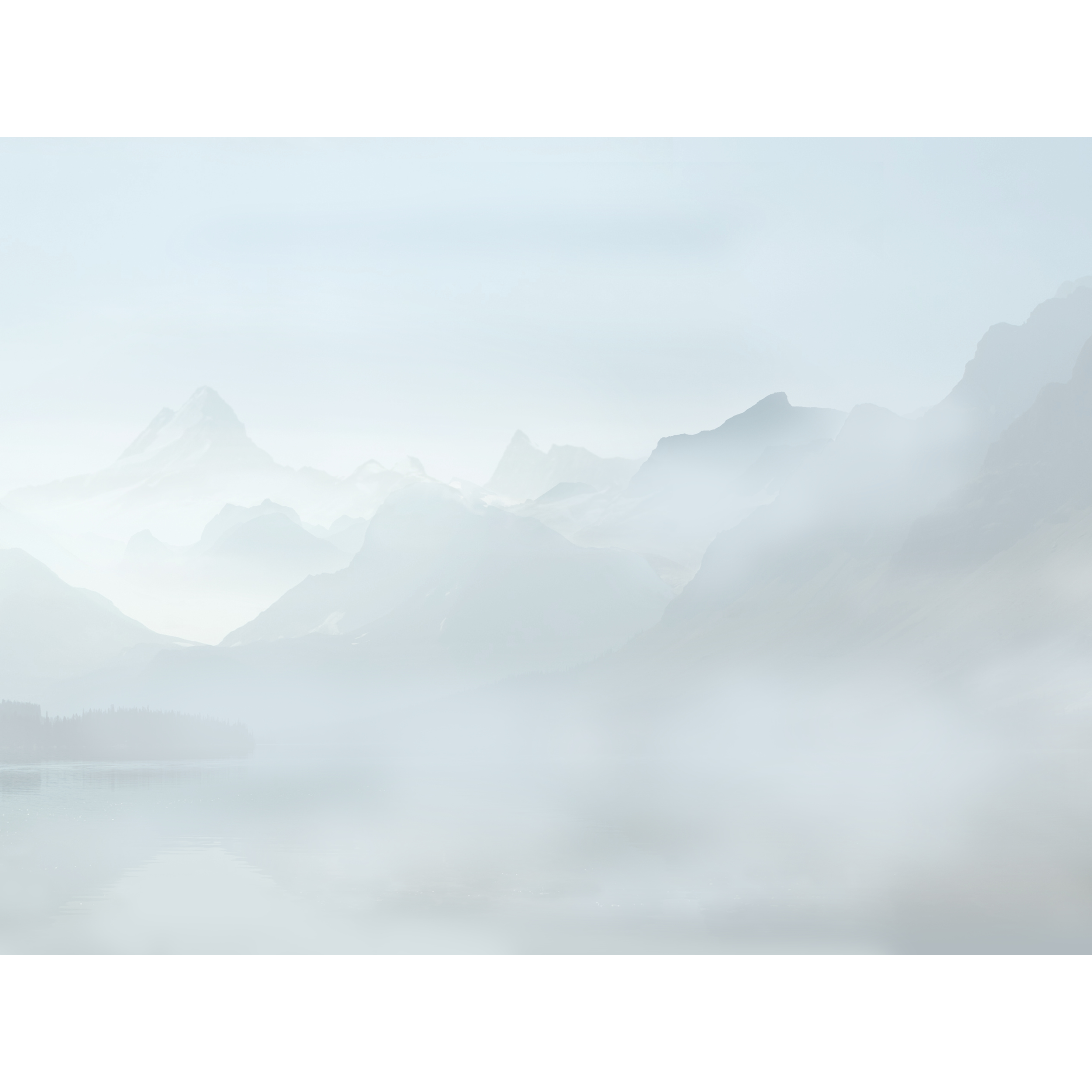 Mural Mountains góry we mgle 400 x 280 cm delikatna struktura