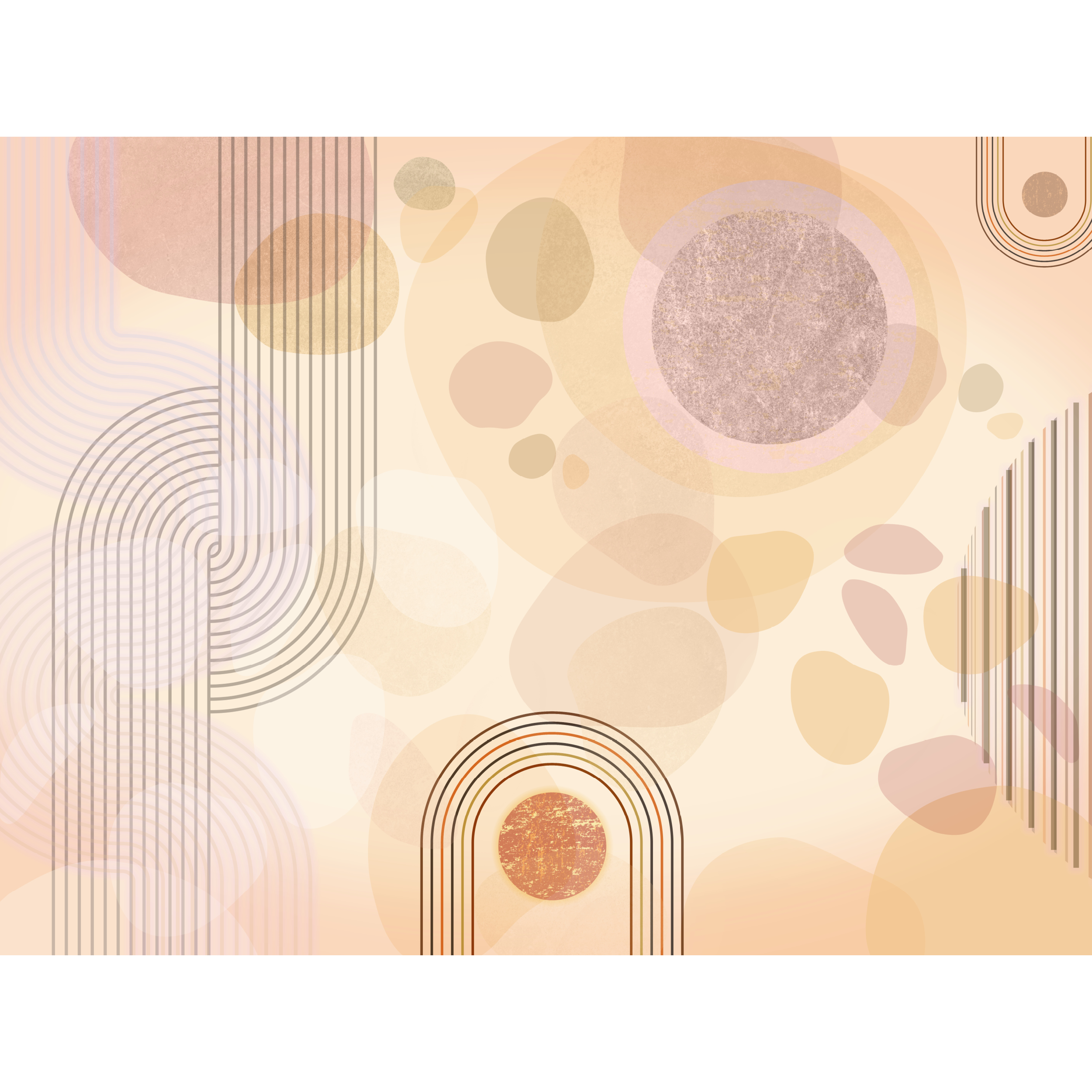 Mural Caramel modern kształty 400 x 280 cm delikatna struktura