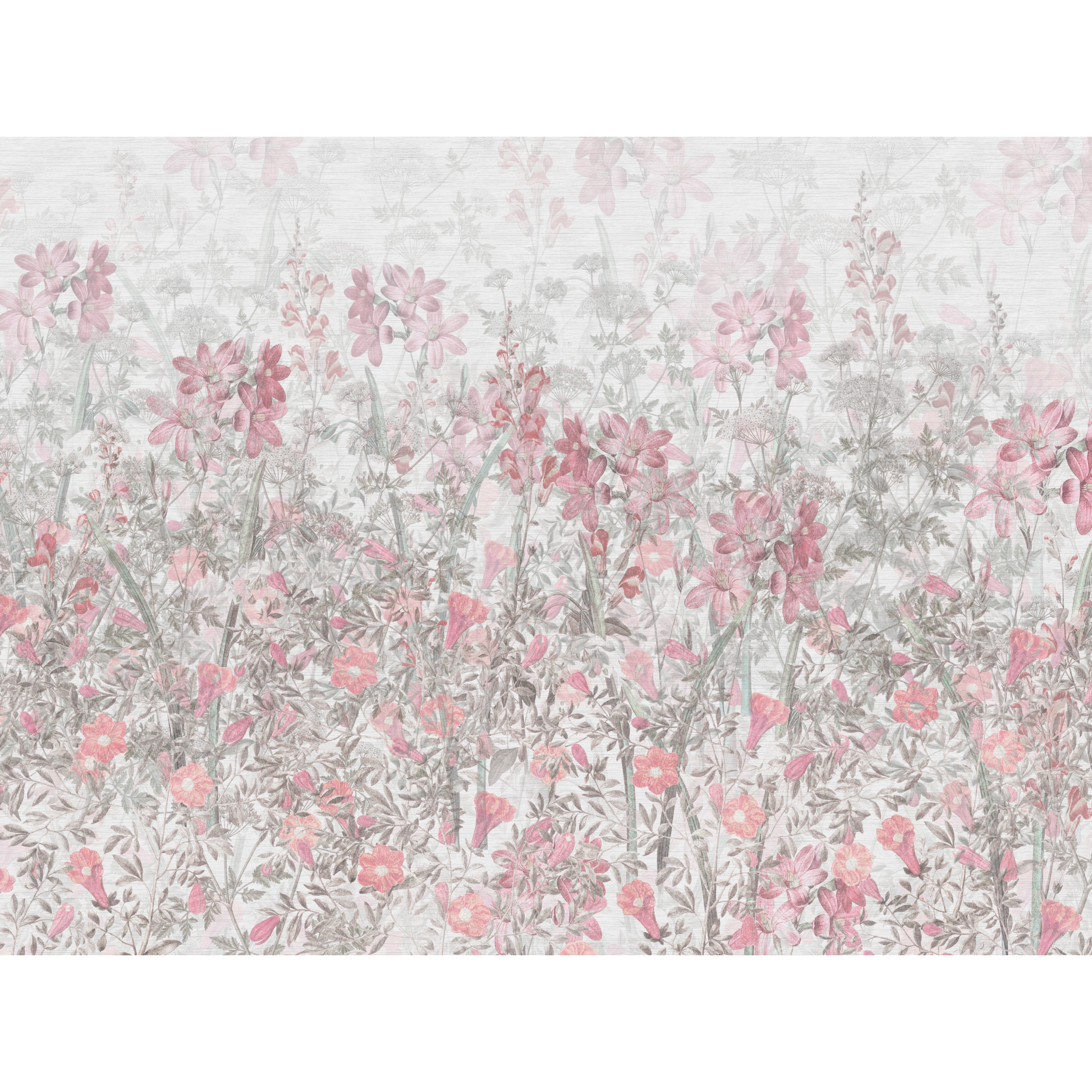 Mural Pink Herbs zioła różowe 400 x 280 cm struktura płótna