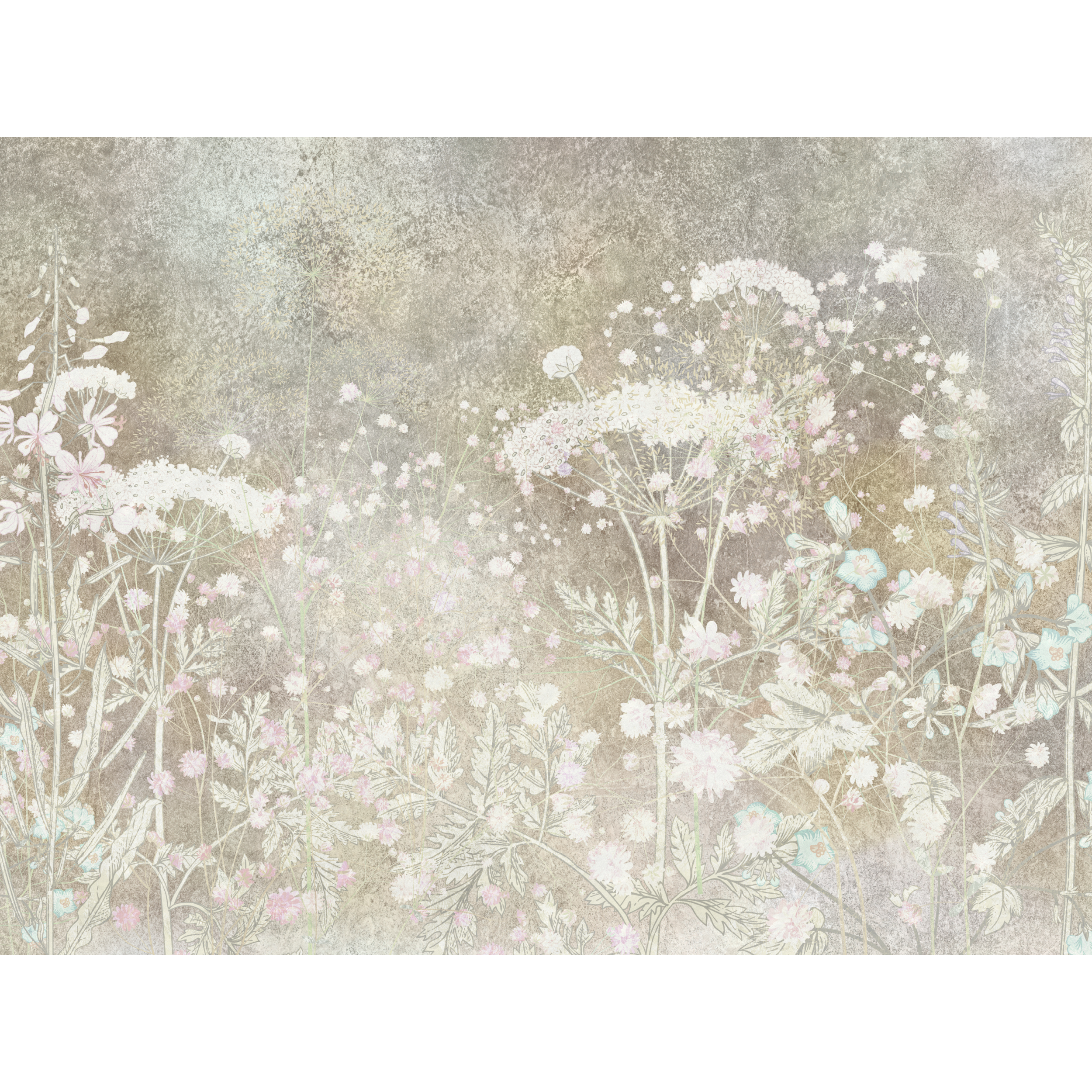 Mural Herbarium zioła 400 x 280 cm struktura płótna