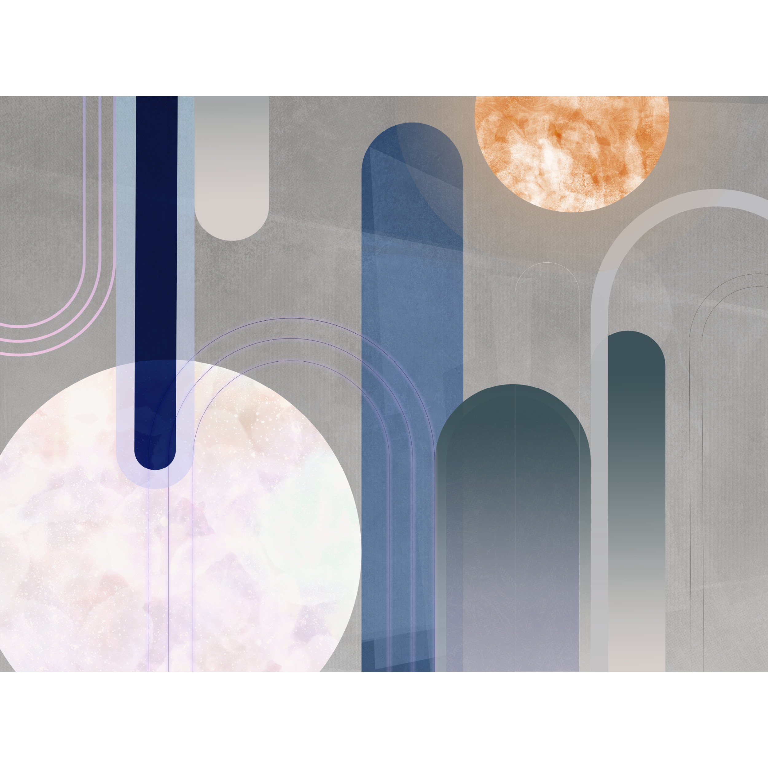 Mural Tiles abstrakcyjny modern 400 x 280 cm struktura płótna