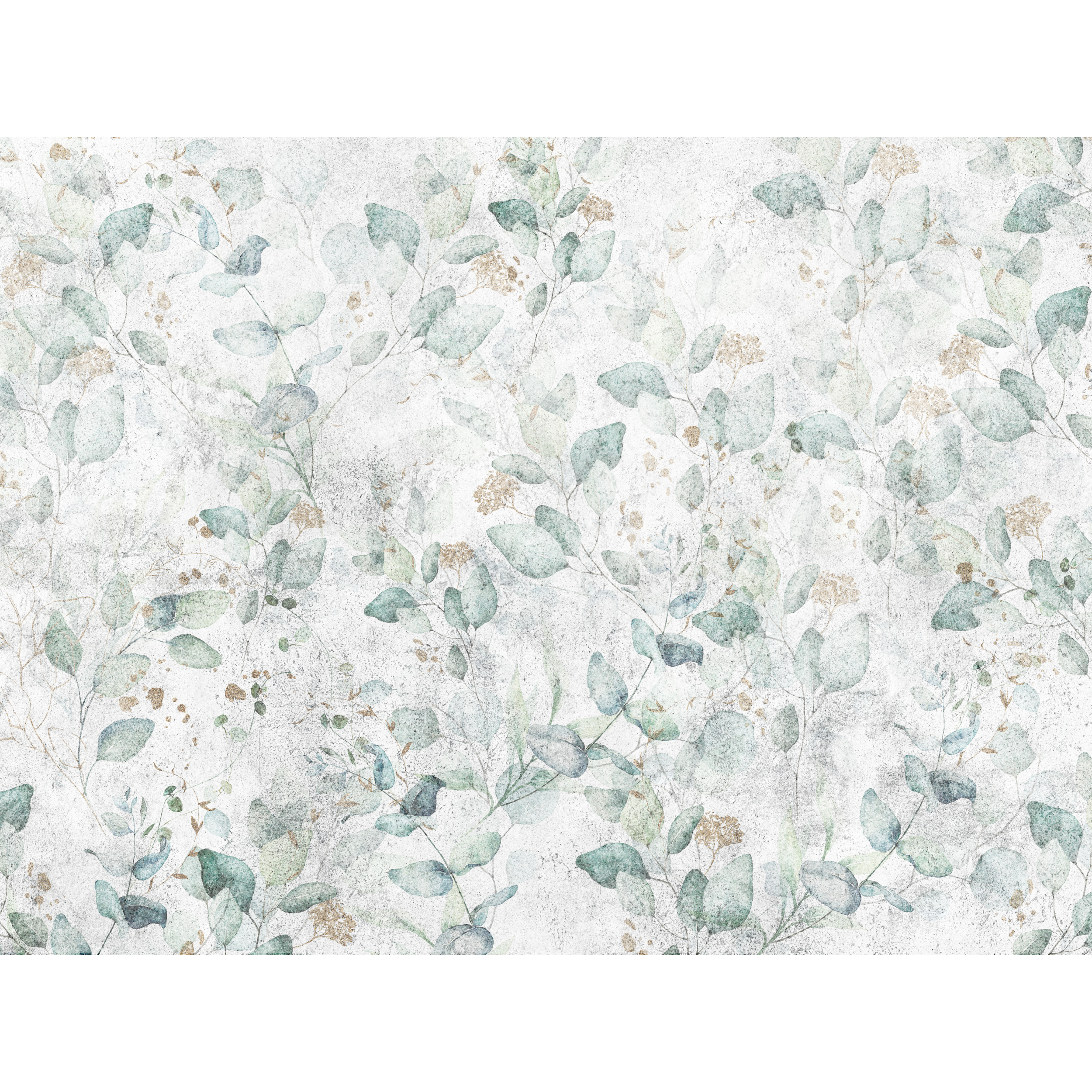 Mural Leaves listki zielony 400 x 280 cm struktura Art.